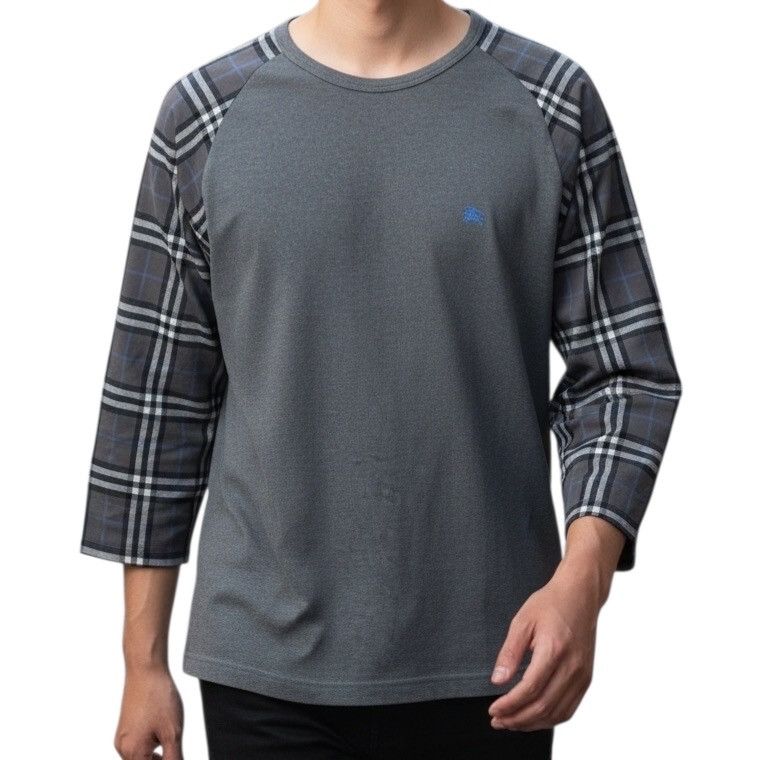 Burberry Black Label Nova Check Spell Logo Long Sleeve Tee