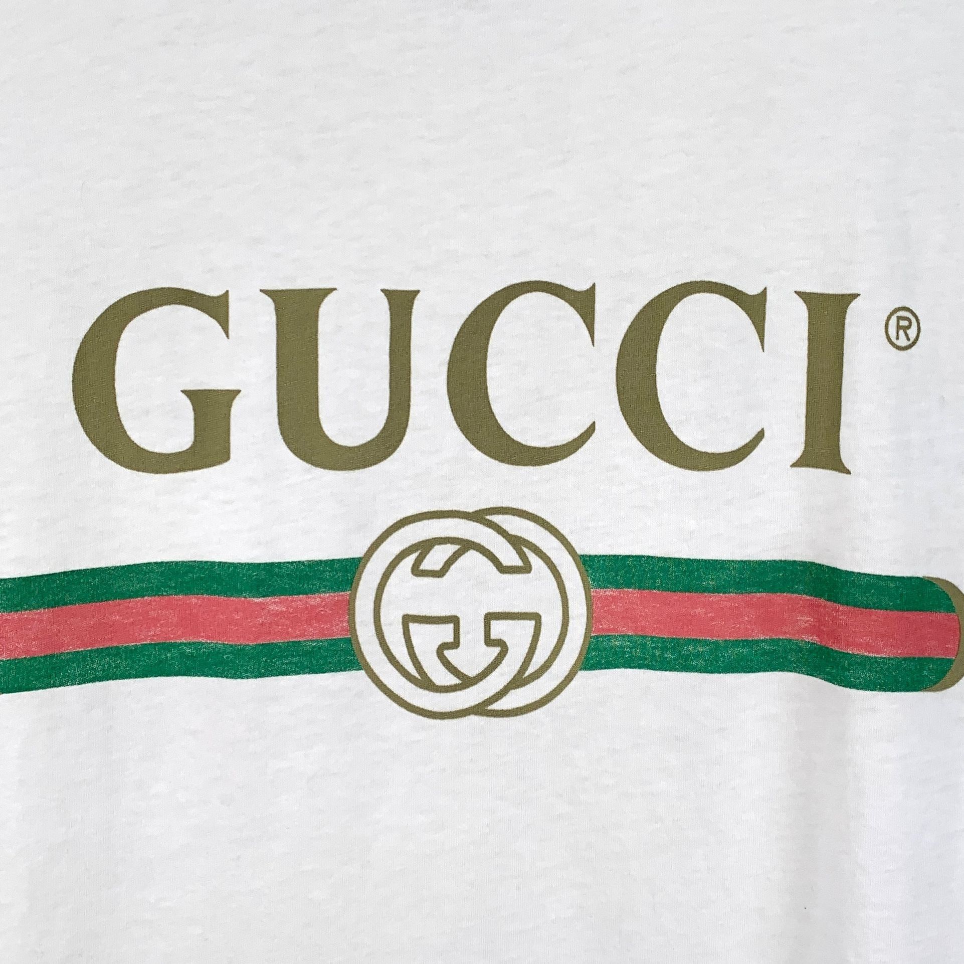 Gucci Gucci White Logo Printed Cotton Round-Neck Short-Sleeved T-S Size XXS / US 00 / IT 34 - 6 Thumbnail
