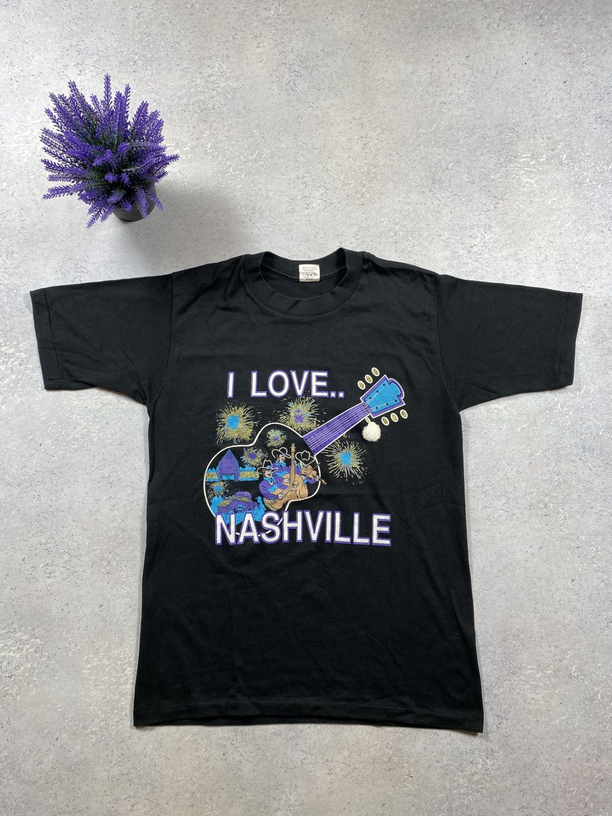 Vintage Vintage black Belton I Love Nashville T-shirt single stitch Size US L / EU 52-54 / 3 - 1 Thumbnail