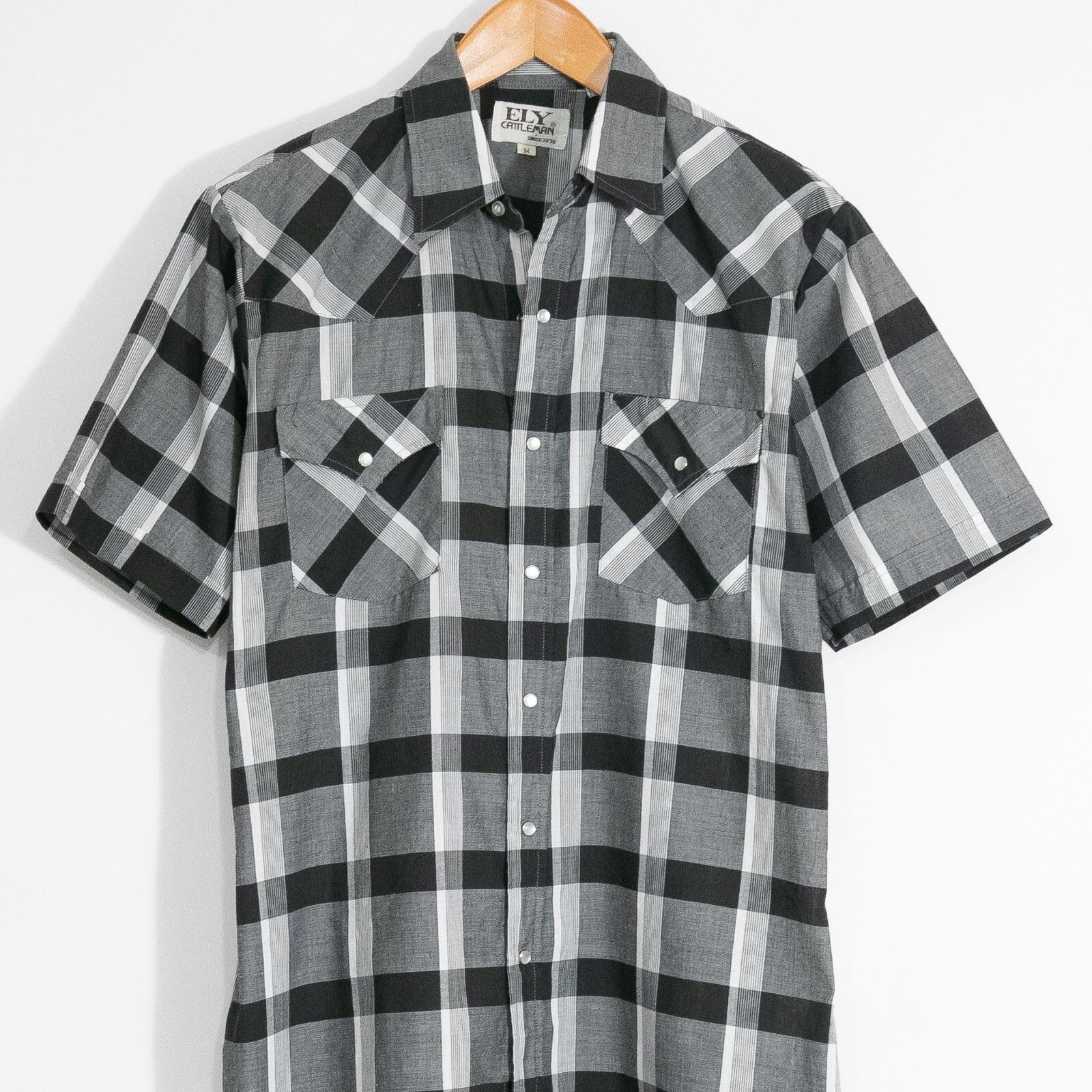 Vintage Ely Cattleman Pearl Snap Shirt Mens Medium - Short Sleeve Size US M / EU 48-50 / 2 - 2 Thumbnail