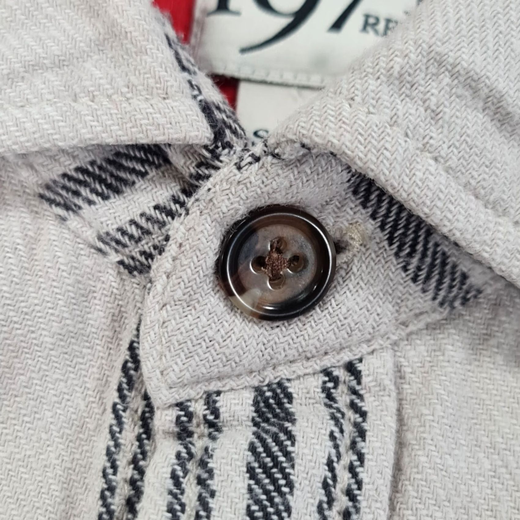 Reiss REISS 1971 Mens Shirt Grey Small Flannel Check Norton Western Button Up Size US S / EU 44-46 / 1 - 5 Thumbnail