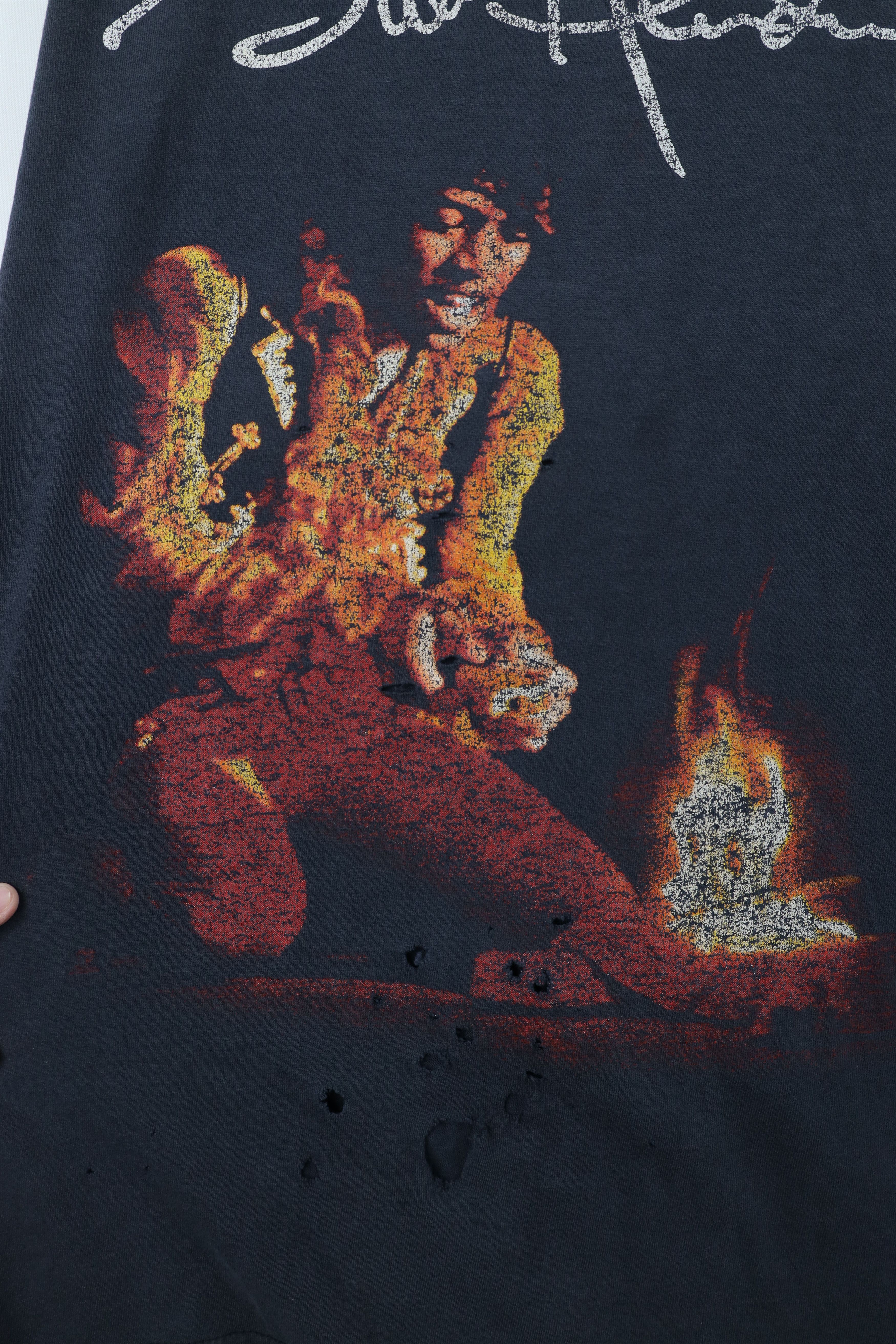 Vintage Vintage 90s Winterland Guitar Jimi Hendrix Band T-Shirt USA Size US XXL / EU 58 / 5 - 10 Thumbnail