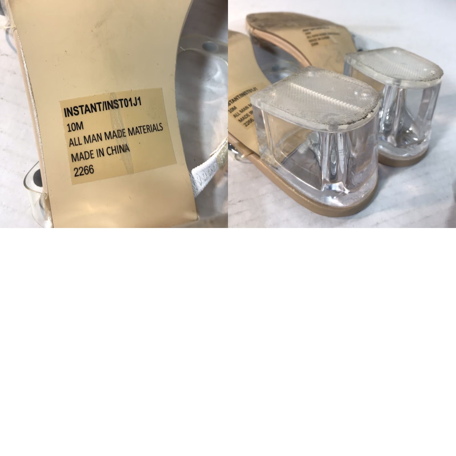 Vintage Madden Girl Instant Clear Strappy Block Heels Womens Size 10M 2.5in Rhinestone Party Cocktail Size US 10 / IT 40 - 8 Thumbnail