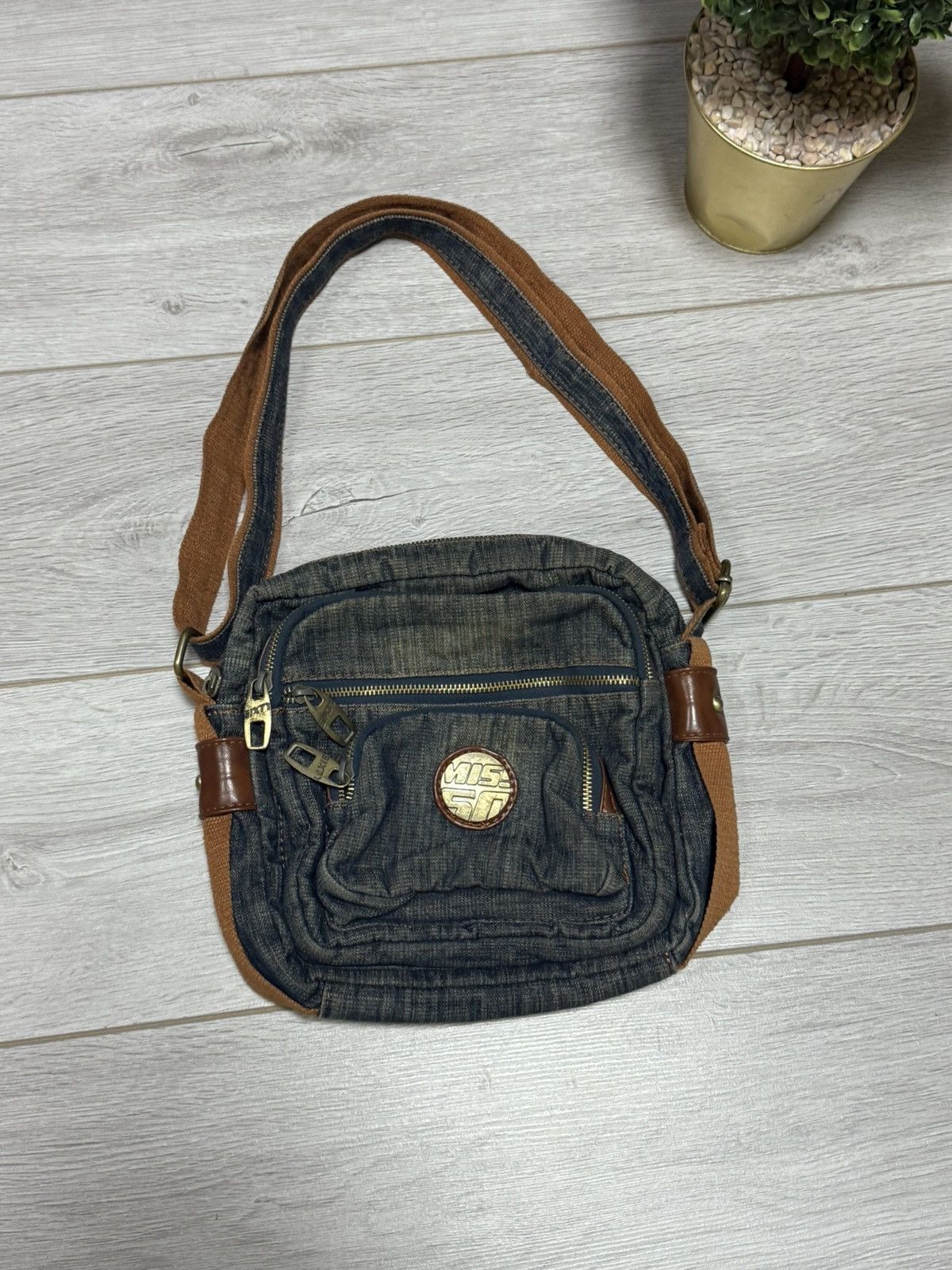 Miss Sixty Miss 60 sixty denim jacket shoulder crossbody big logo Size ONE SIZE - 1 Thumbnail