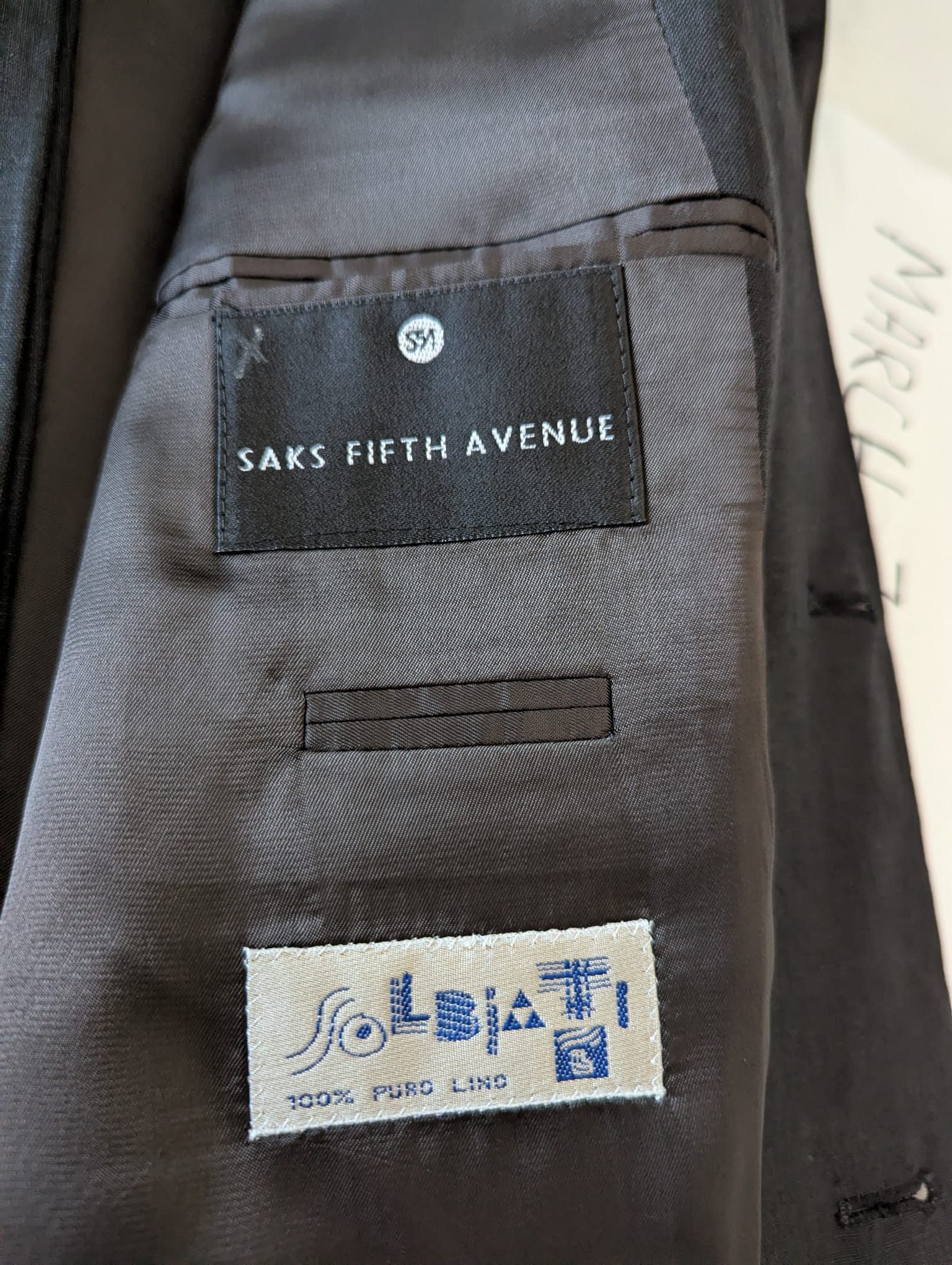 Hugo Boss Black Linen suit Size 44L - 6 Thumbnail