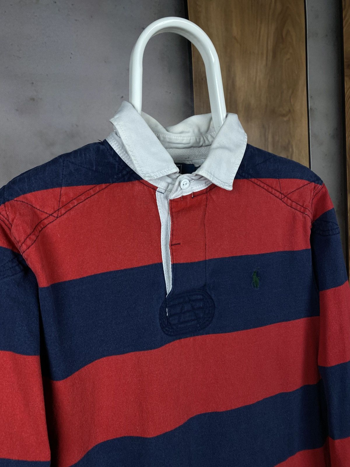 Polo Ralph Lauren 🎠Vintage 90s Sweatshirt Rugby Polo Ralph Lauren Striped Tee🎠 Size US M / EU 48-50 / 2 - 2 Thumbnail