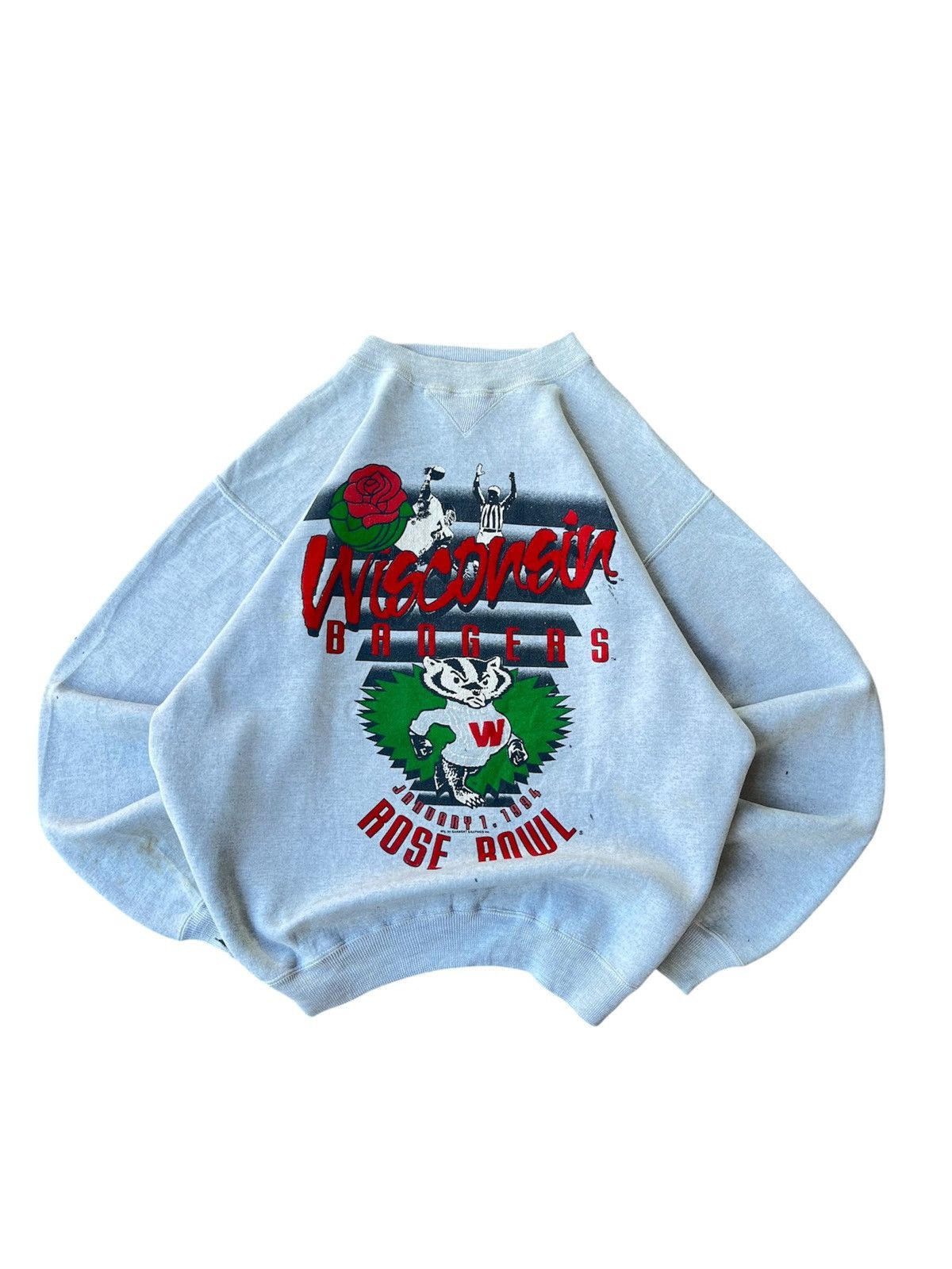 Vintage Vintage Wisconsin Badgers Sweatshirt 1994 Rose Bow Size US L / EU 52-54 / 3 - 1 Thumbnail