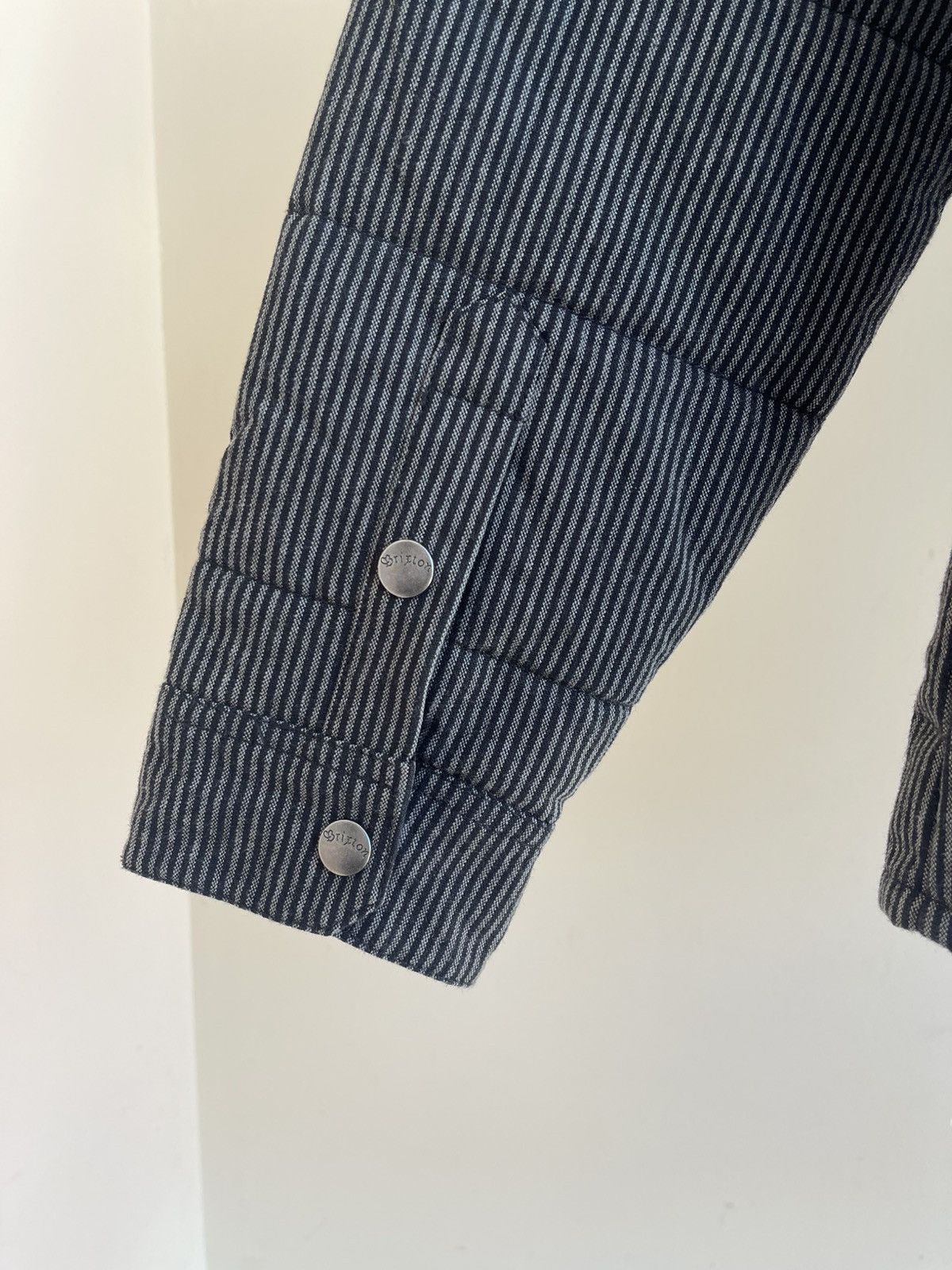 Brixton Brixton Cass Canvas Collar Striped Quilted Jacket Black Grey Size US M / EU 48-50 / 2 - 12 Thumbnail