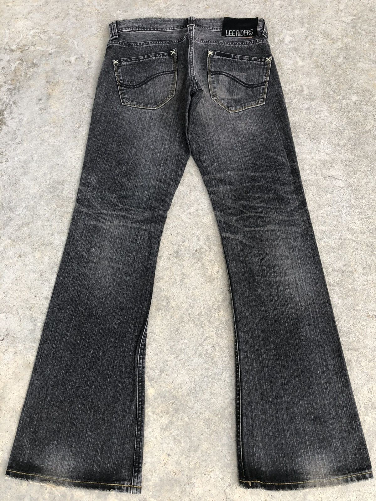 If Six Was Nine Japanese Lee Flared Jeans Distressed Jeans Size US 33 - 2 Thumbnail