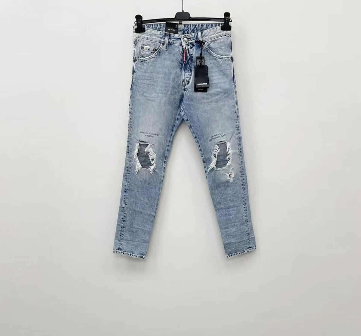 Dsquared2 DSQUARED2 100% Cotton Washed Distressed Destroyed Jeans J30 Size US 28 / EU 44 - 1 Thumbnail