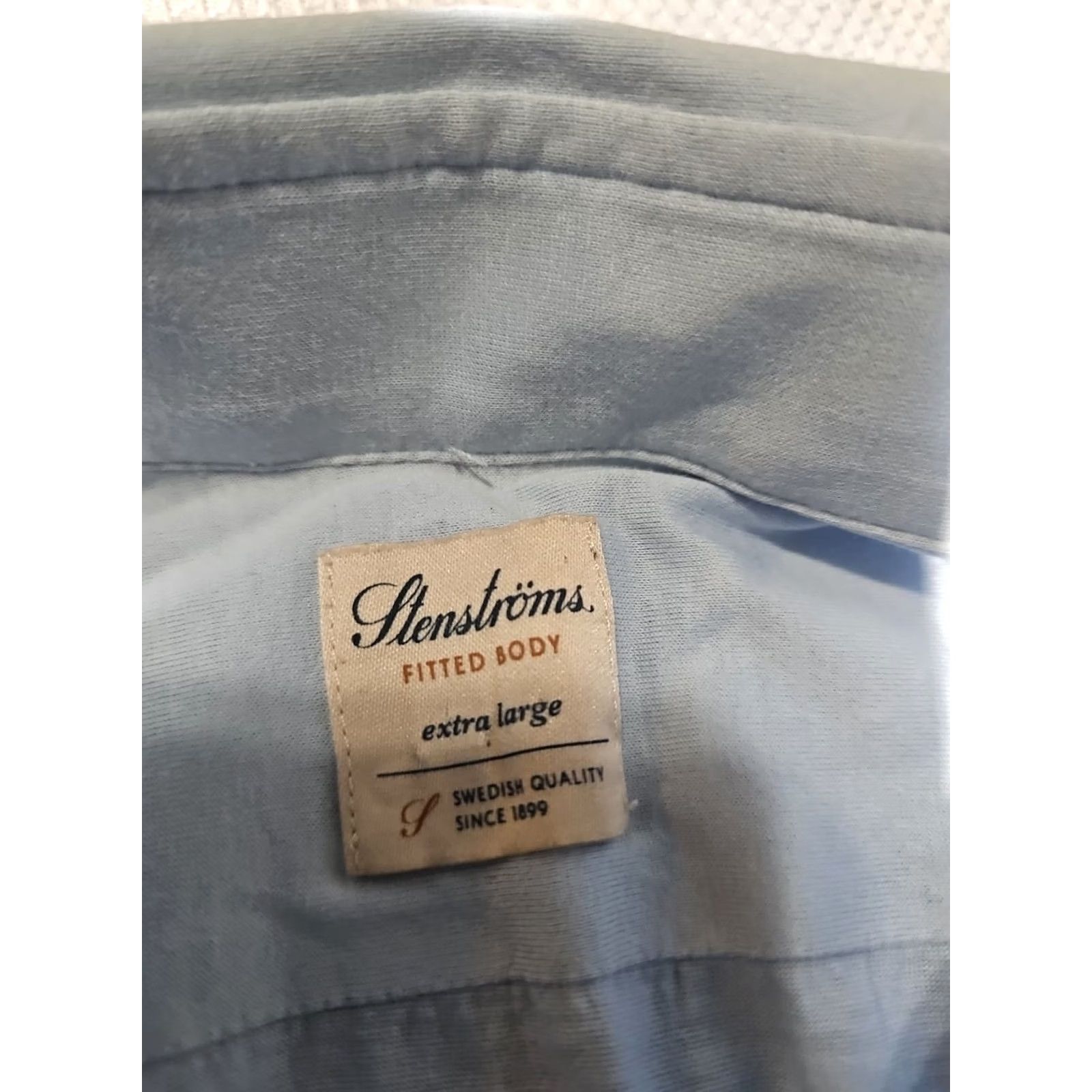 Vintage Stenstroms Shirt Mens Large Blue Fitted Body Cotton Button Down Preppy Casual Size US L / EU 52-54 / 3 - 6 Thumbnail