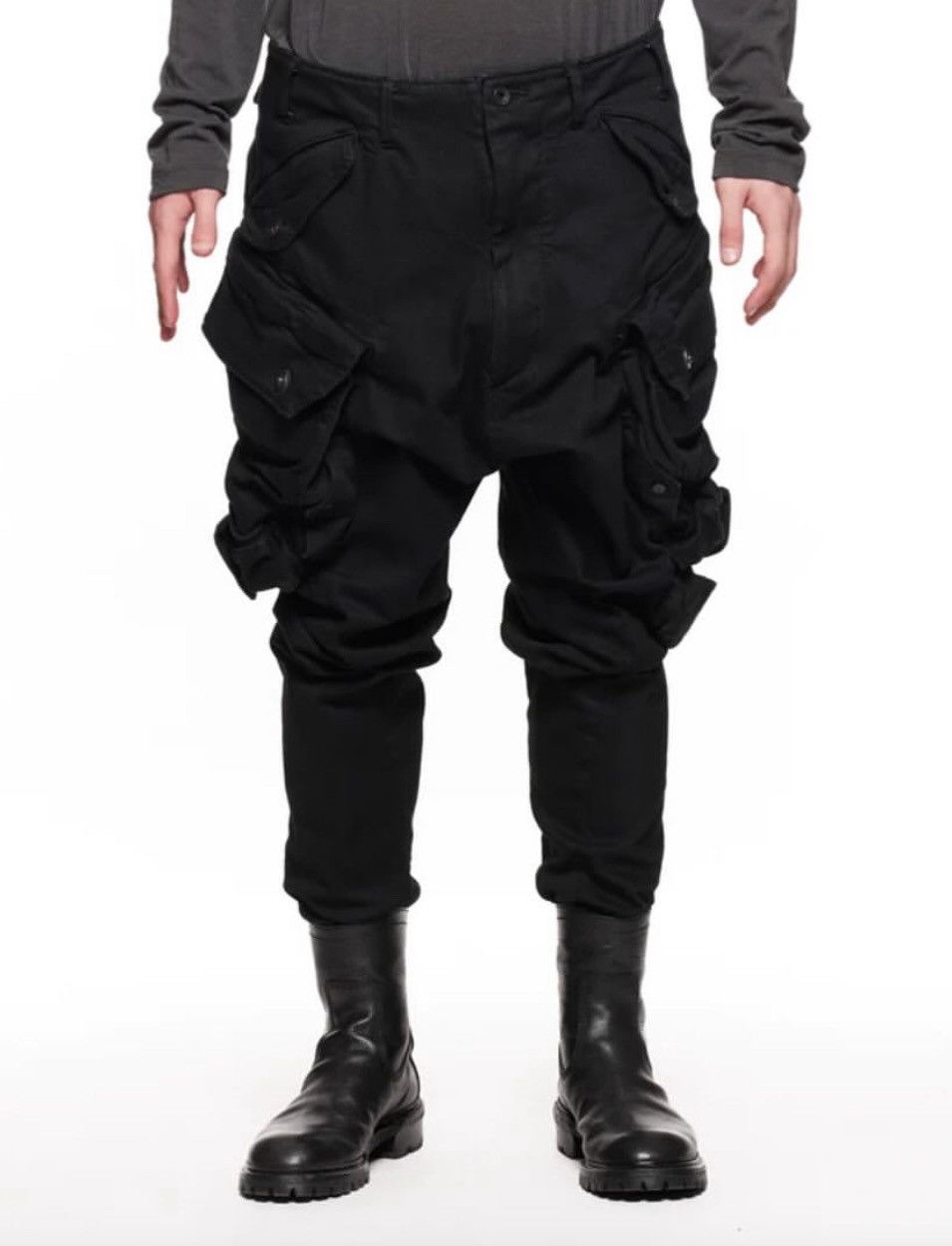 image of 14Th Addiction x Kmrii Switchblade Japan Gas Mask Insane Cargo Pant in Black, Men's (Size 30)