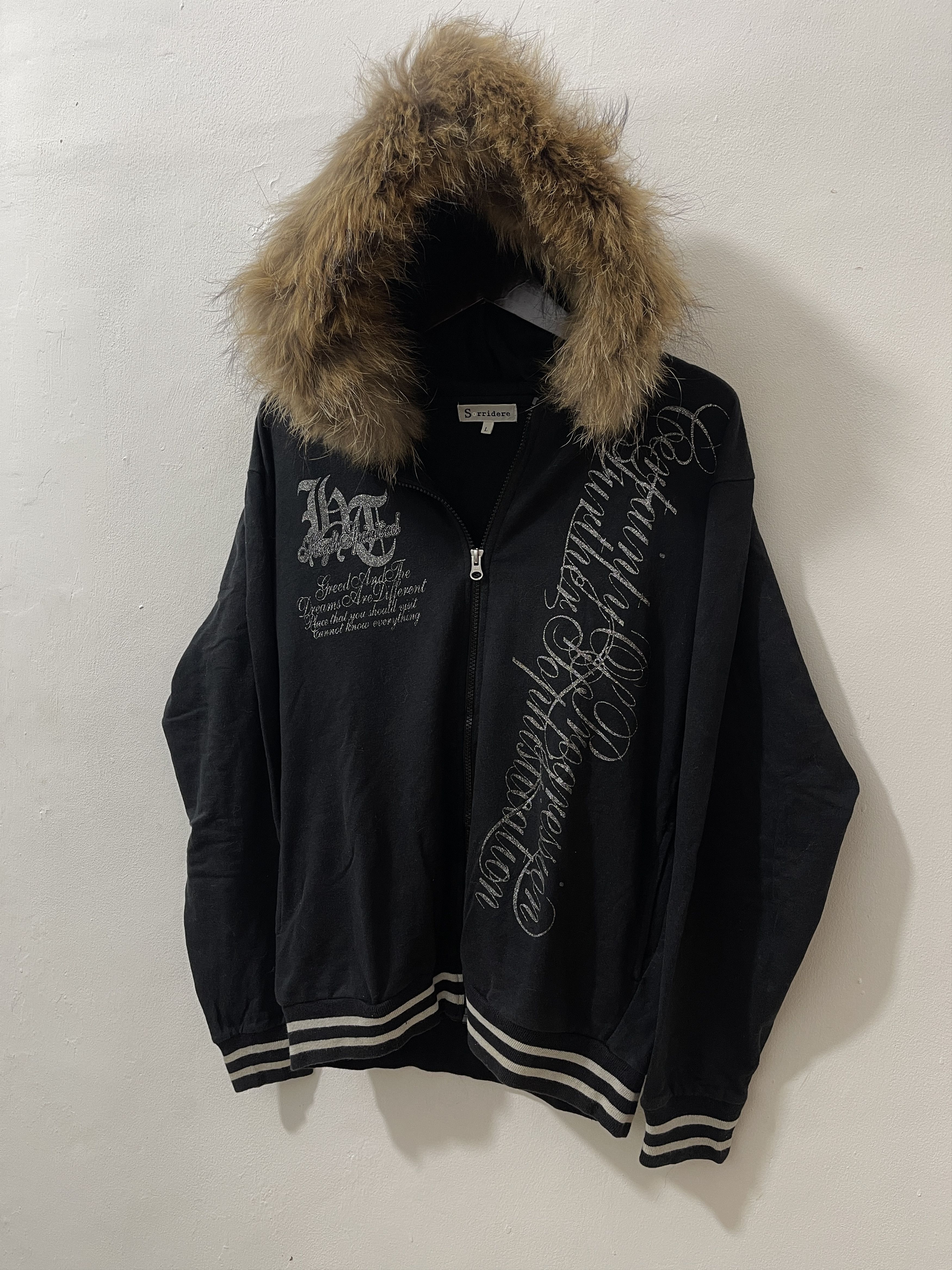 Japanese Brand 2000s Sorride Japan Archive Poem Poet Fur Vkei Style Hoodie Size US L / EU 52-54 / 3 - 2 Thumbnail