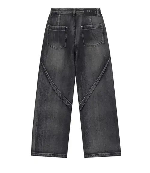 Jean Vintage washed and distressed patchwork frayed denim jeans Size US 28 / EU 44 - 8 Thumbnail