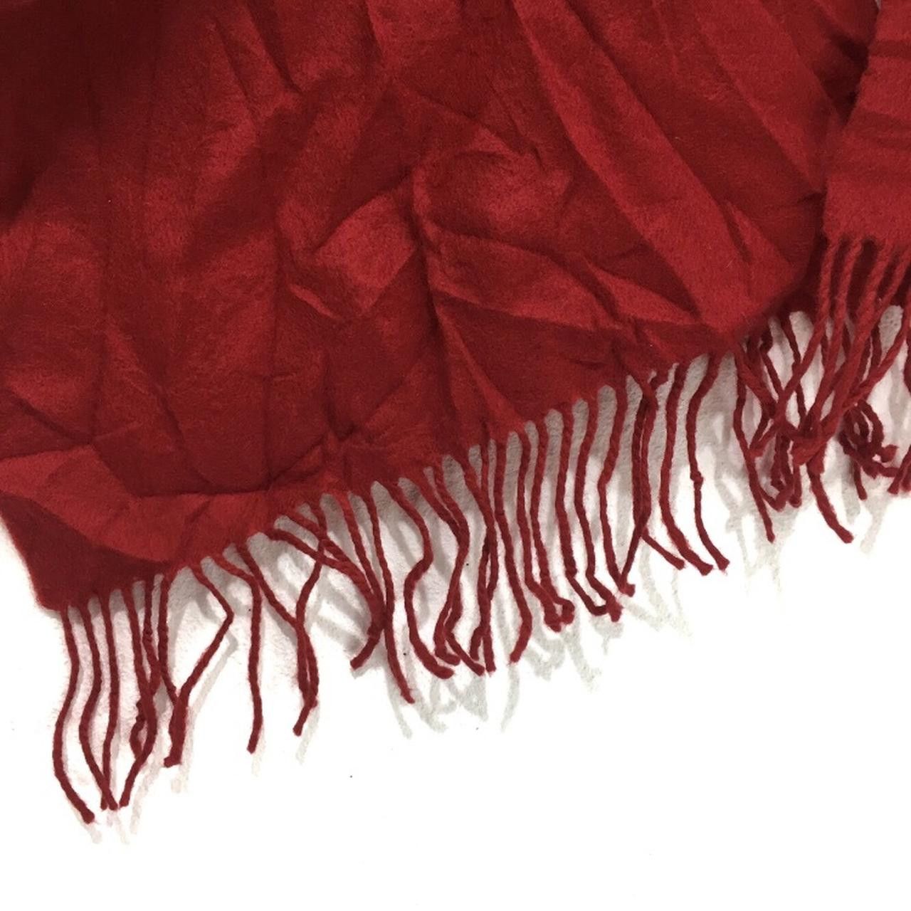 Perry Ellis PERRY ELLIS Solid Red Scarf Fringes Hijab Size ONE SIZE - 3 Thumbnail