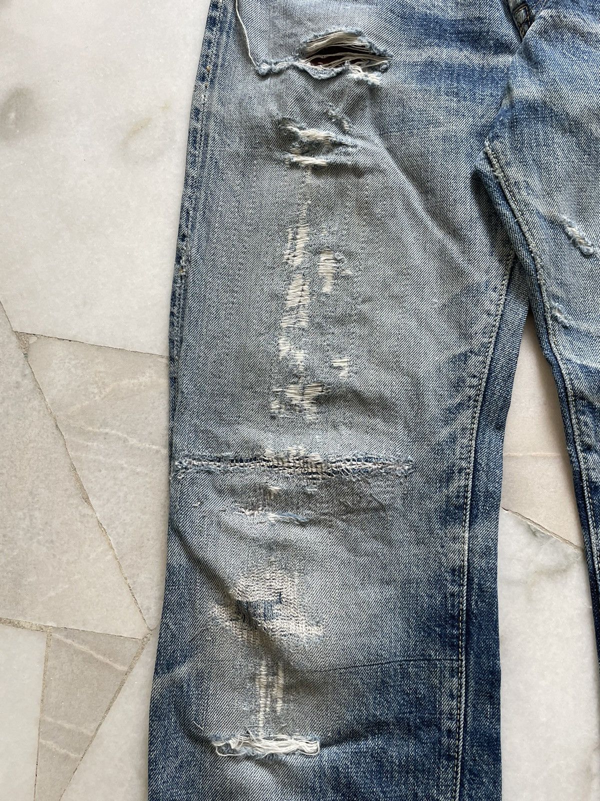 Vintage Vintage Sewing Chop Japanese Brand Selvedge Boro Jeans Size US 28 / EU 44 - 6 Thumbnail