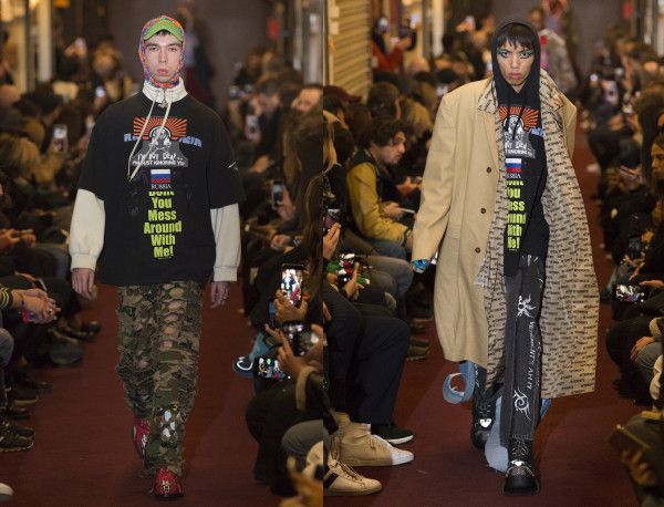 Vetements Black Russia Patchwork Oversized Long Sleeve T-Shirt Size XS / US 0-2 / IT 36-38 - 4 Thumbnail