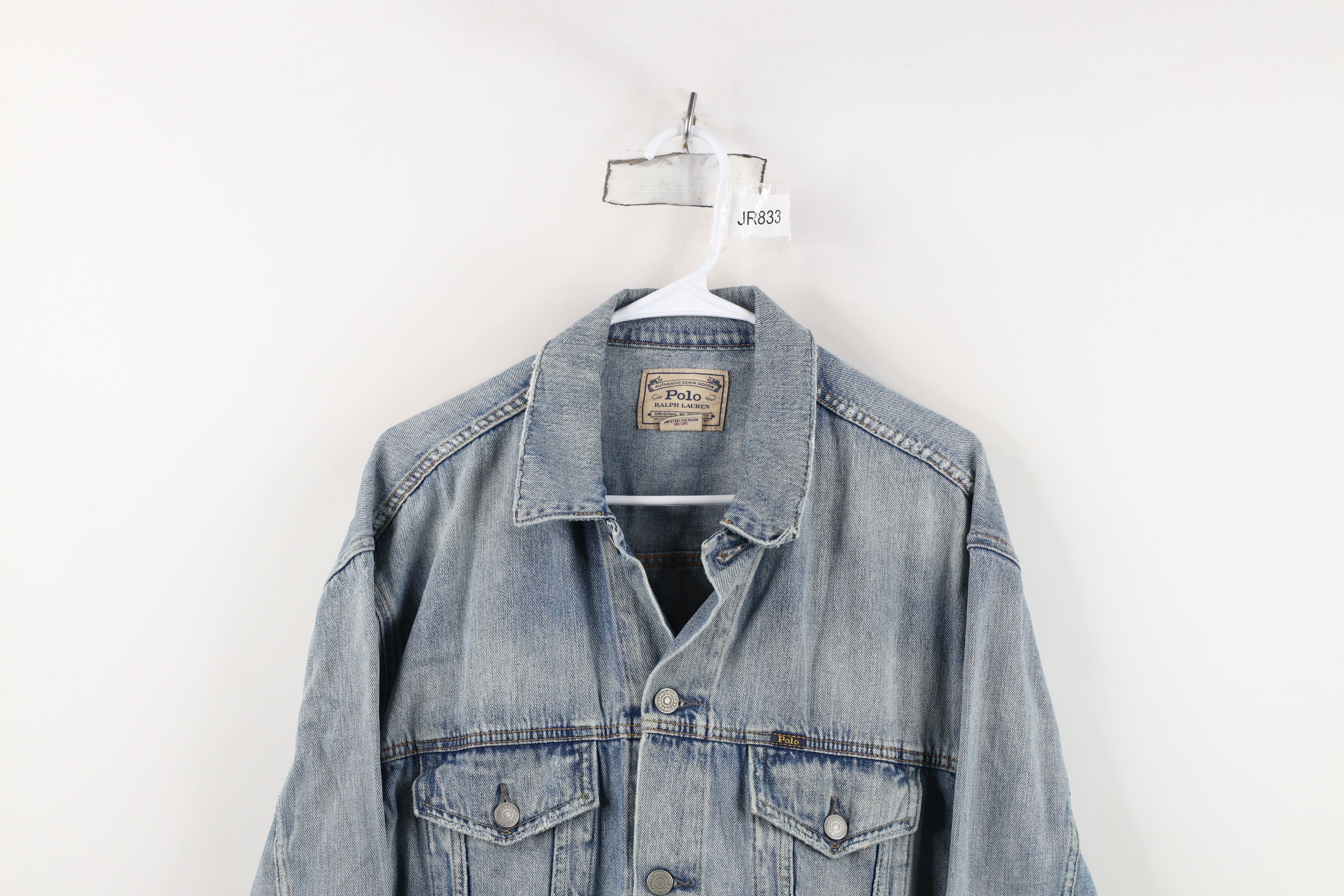 Ralph Lauren Vintage Ralph Lauren Spell Out Denim Jean Trucker Jacket Size US L / EU 52-54 / 3 - 2 Thumbnail