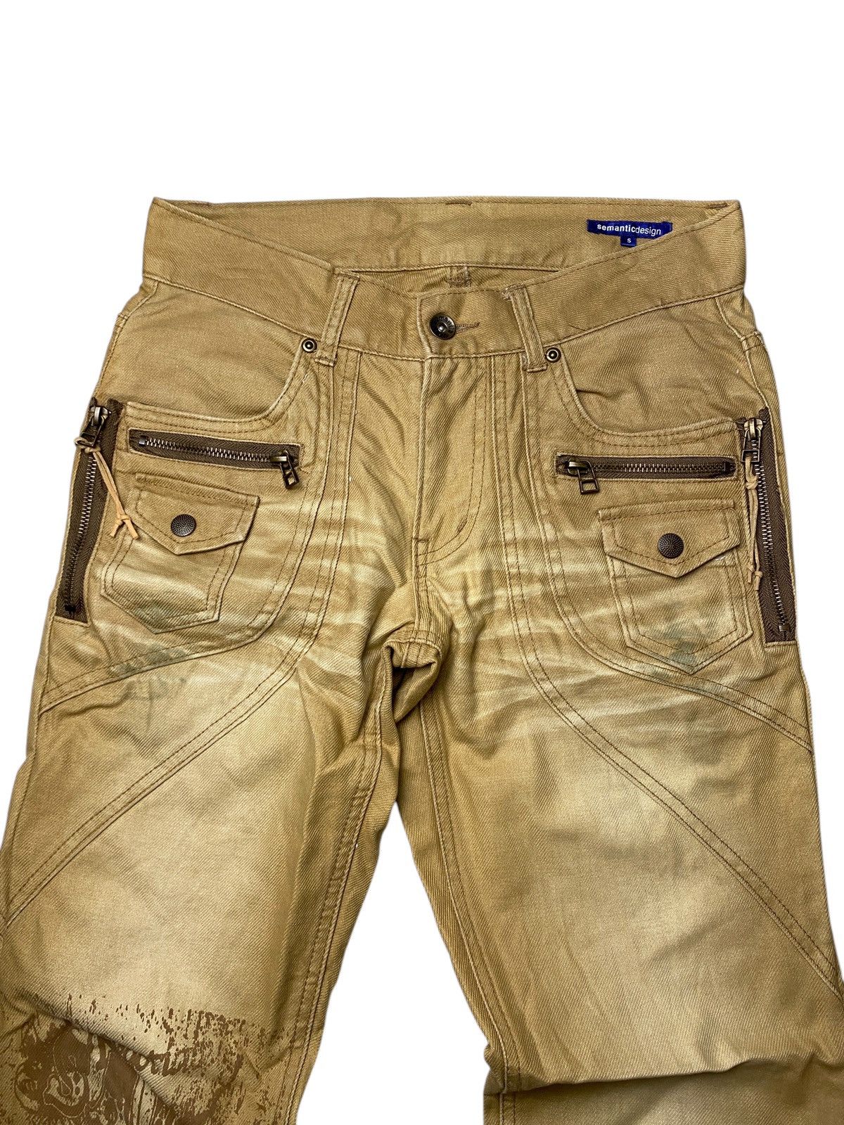 If Six Was Nine 2000's Semantic Design Multipocket Clawmark Tribal Pants Size US 28 / EU 44 - 3 Thumbnail