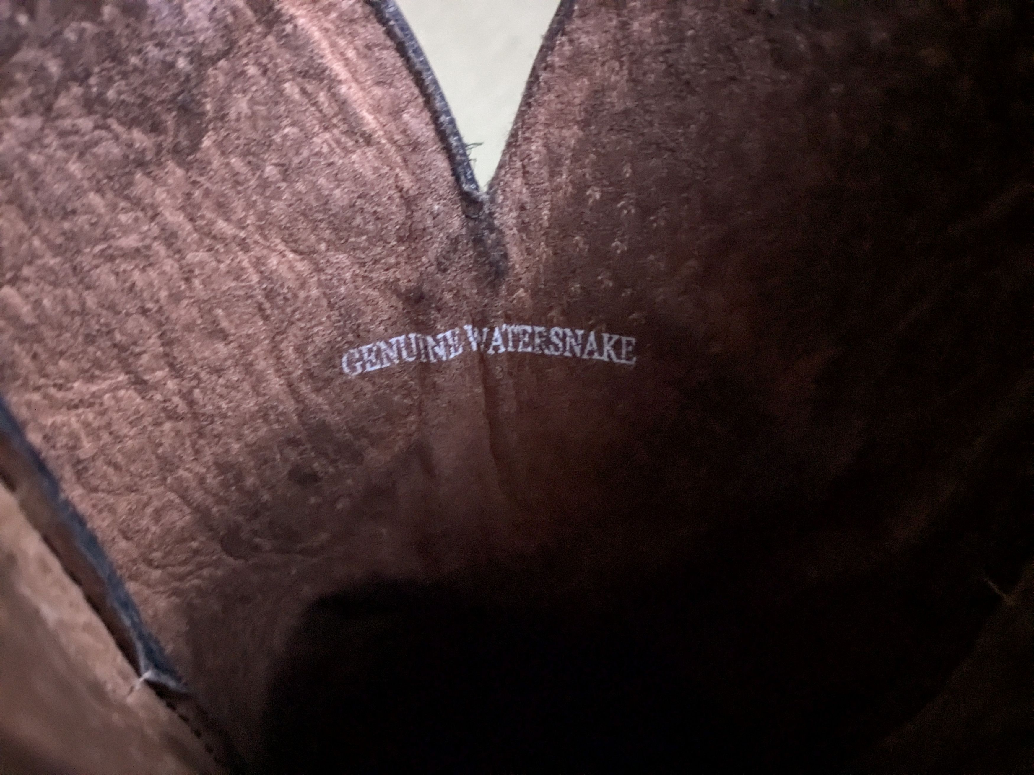 Dan Post × Vintage Dan Post Cowboy Boots Brown 10 EW Wide Snake Leather Size US 10 / EU 43 - 3 Thumbnail