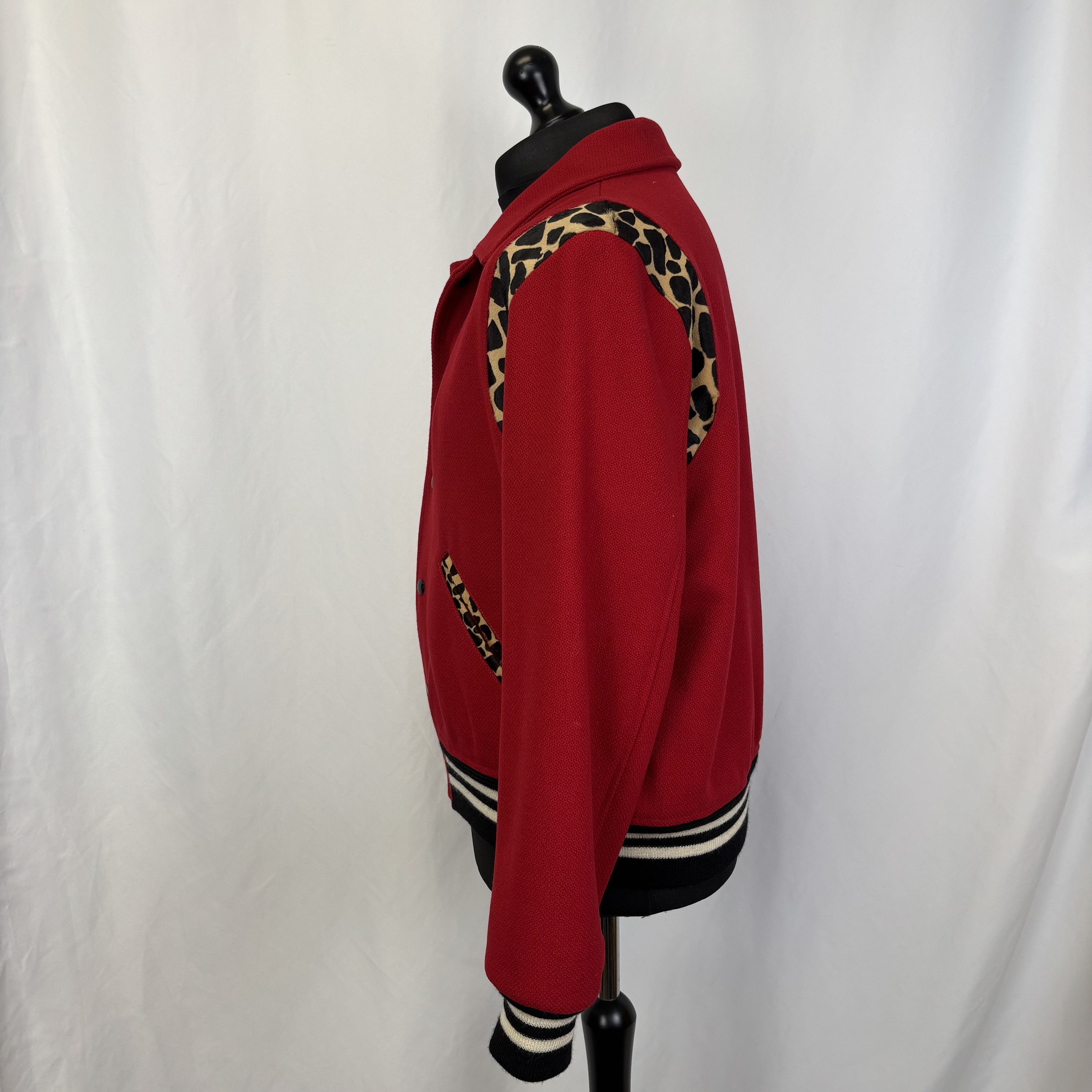 Saint Laurent Paris Saint Laurent Leopard Red Bomber Size US L / EU 52-54 / 3 - 5 Thumbnail