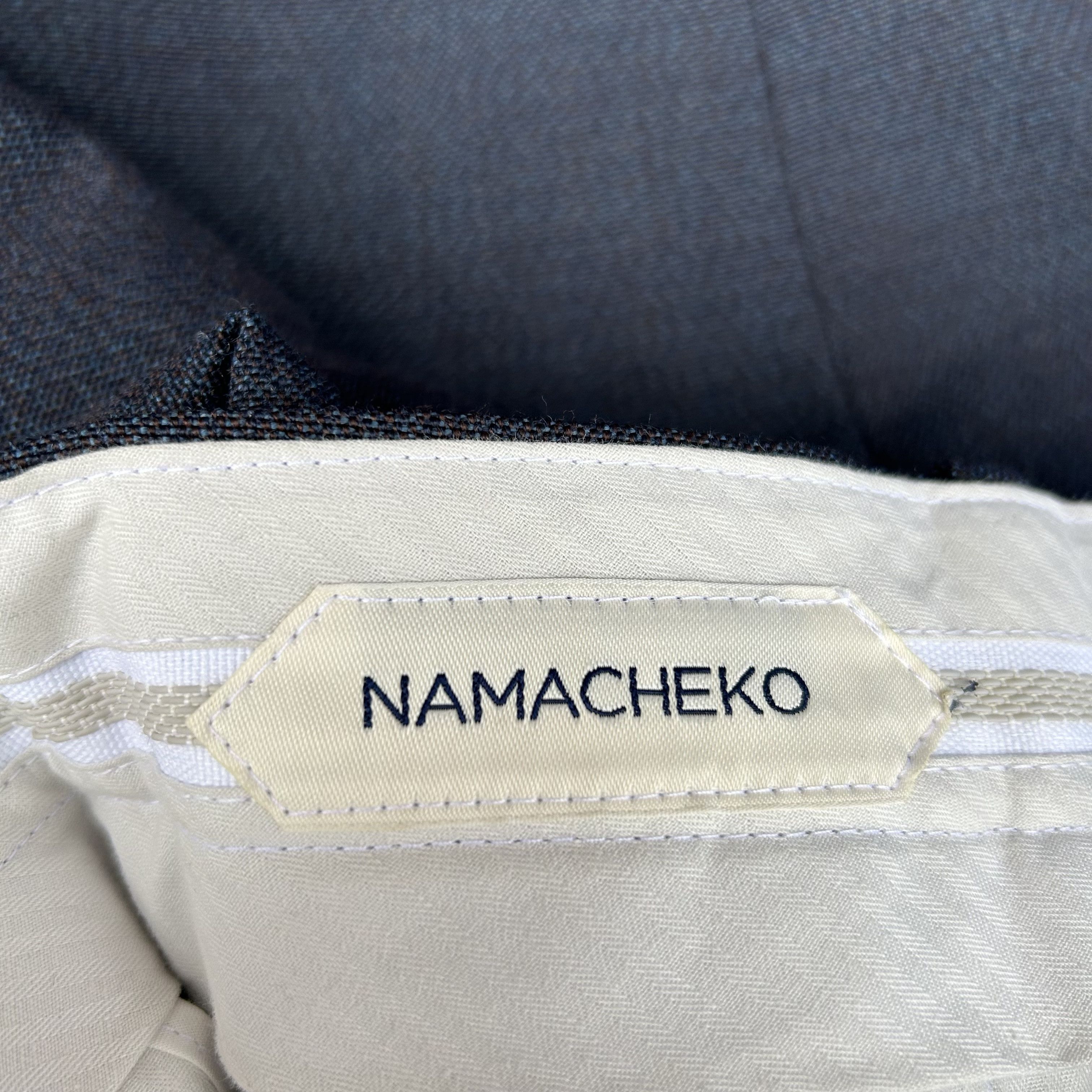 Namacheko Namacheko Blue Pleated Trousers Pants Mero Size US 32 / EU 48 - 6 Thumbnail
