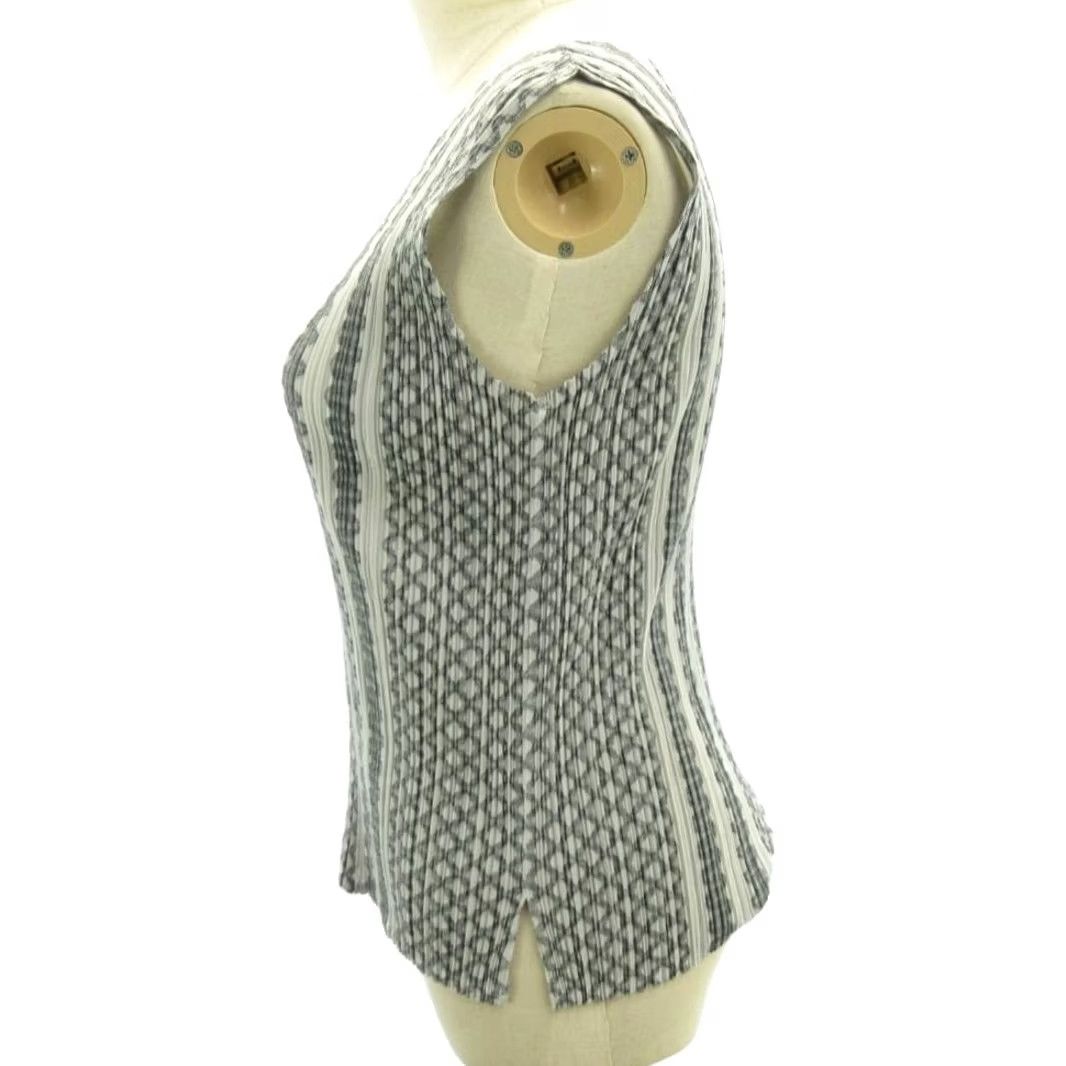 Vintage PLEATS PLEASE Womens All Over Geometric Chain Pattern Pattern Size ONE SIZE - 2 Thumbnail