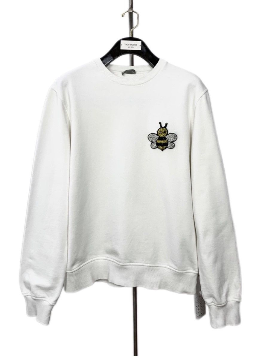 Dior Dior x Kaws Co-branded Rhinestone Bee White Sweatshirt K26WX Size US M / EU 48-50 / 2 - 1 Thumbnail