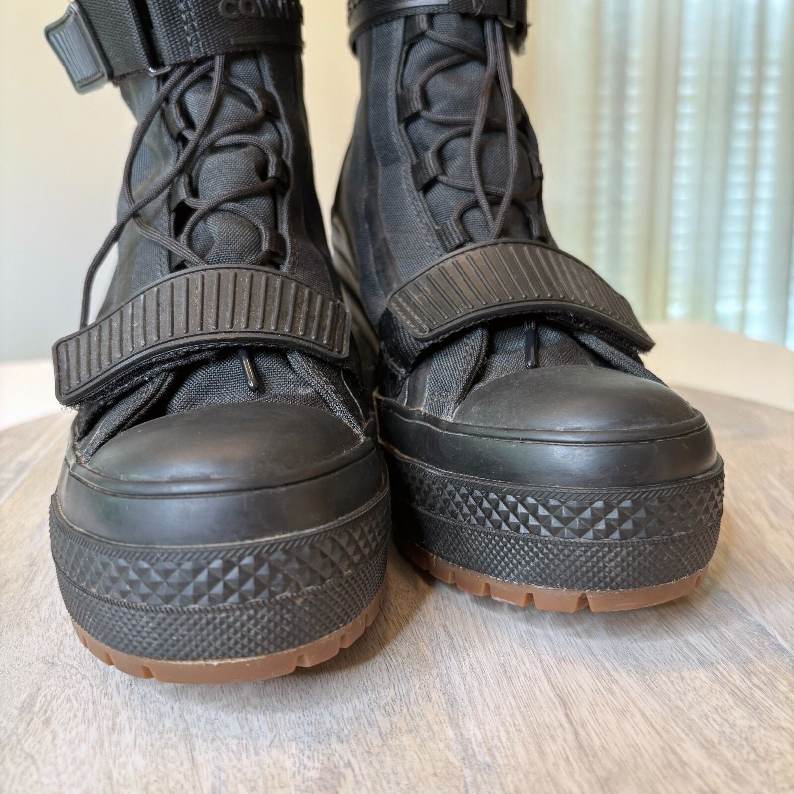 Converse Chuck Taylor Gr82 Black Chunky Platform Boots Sz