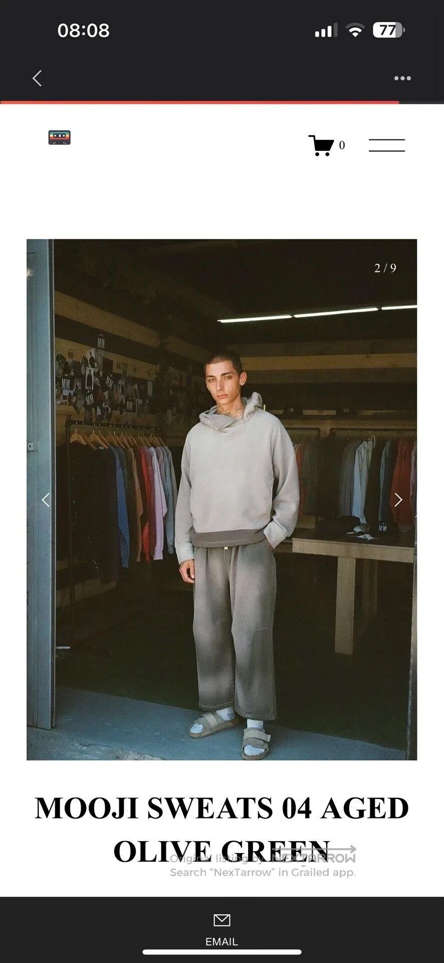 MOOJIMOOJIUS Aged Olive Green Mooji Sweats. Size US 30 / EU 46 - 4 Thumbnail