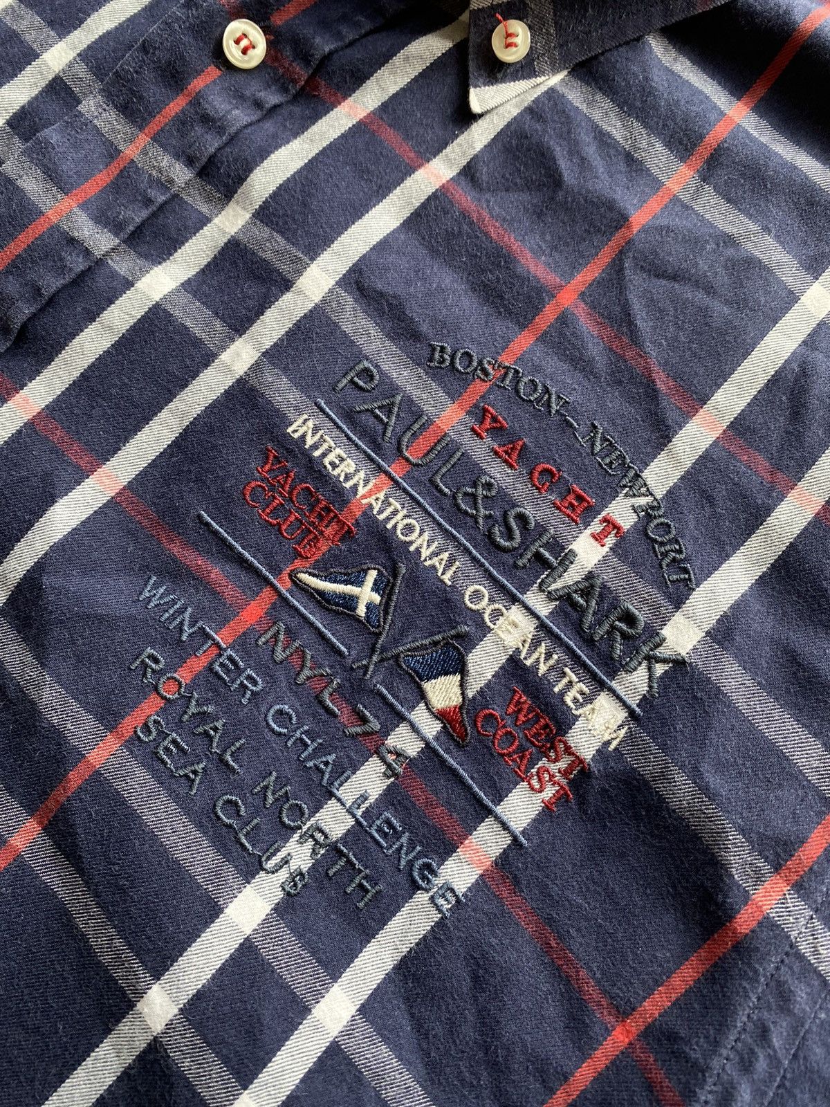 Paul & Shark Paul & Shark Yachting Royal Flannel Boston Shirt Button Up Size US L / EU 52-54 / 3 - 5 Thumbnail