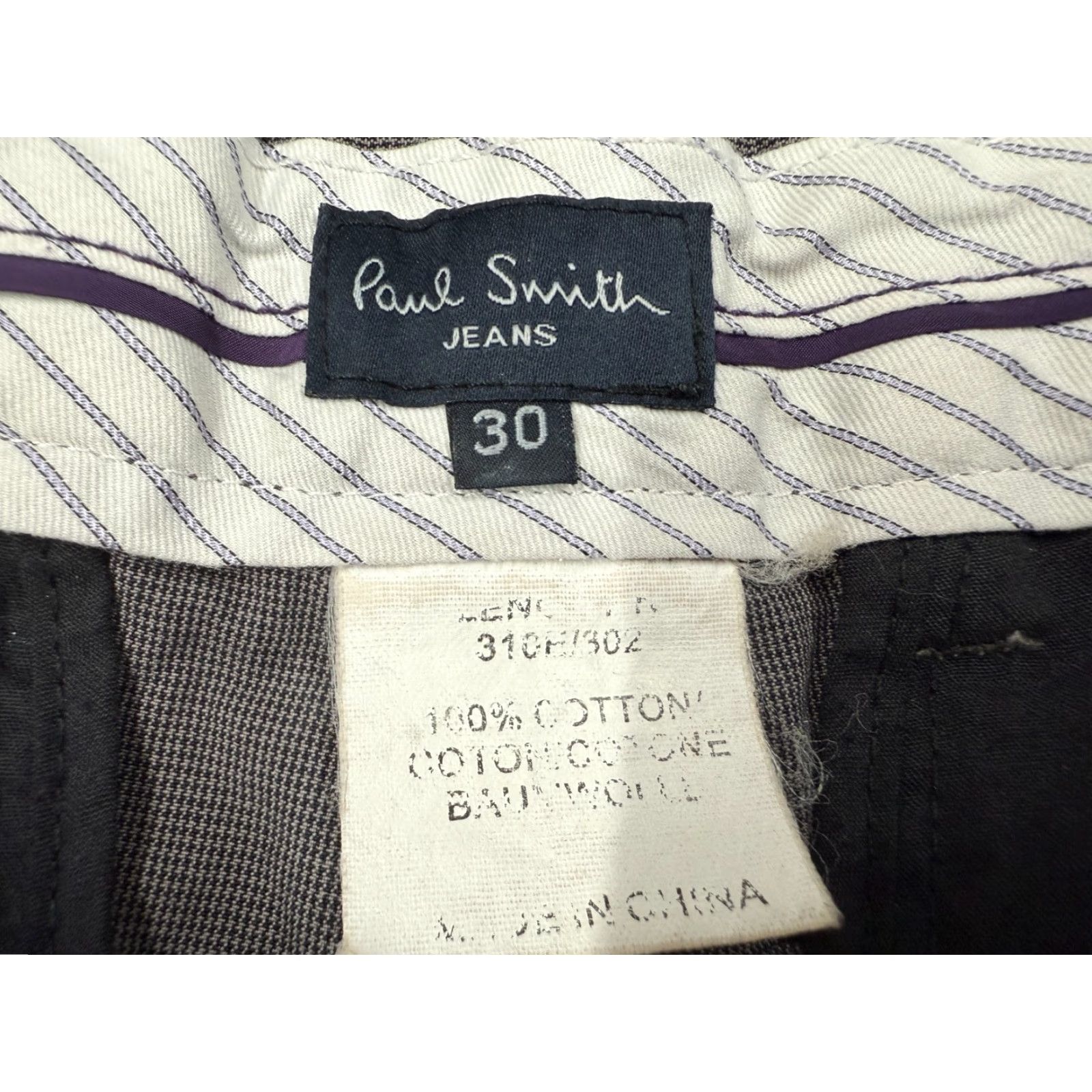 Paul Smith VINTAGE Paul Smith Chinos Pants Men 30 Regular Fit Flat Front Cotton Gray Geometric Retro Size US 30 / EU 46 - 4 Thumbnail