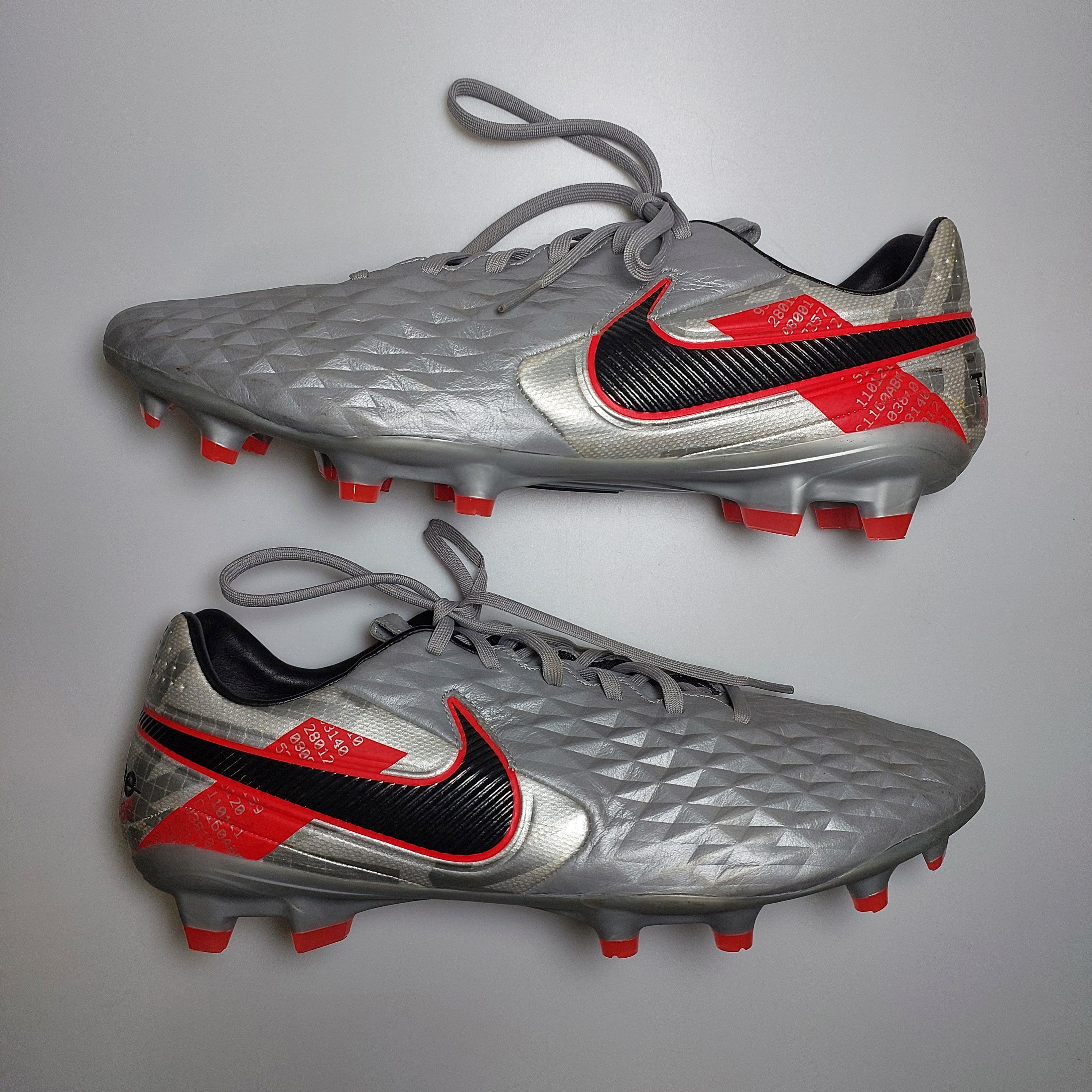 Nike Tiempo Legend 8 Pro FG 'Metallic Grey Crimson' US12 UK11 Size US 12 / EU 45 - 5 Thumbnail