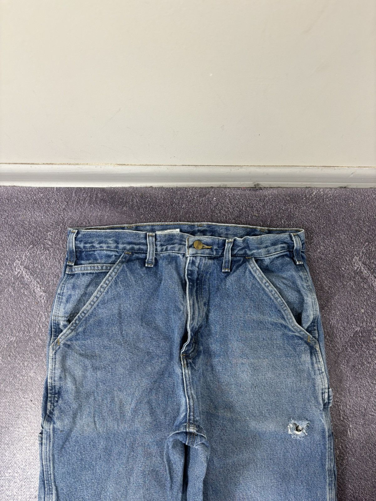 Carhartt Vintage Carhartt Dungaree Fit USA Faded Denim Baggy Jeans Size US 32 / EU 48 - 13 Thumbnail