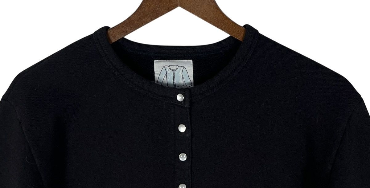agnes b. agnès b. Black Cropped Snap Button Cardigan Size S / US 4 / IT 40 - 5 Thumbnail