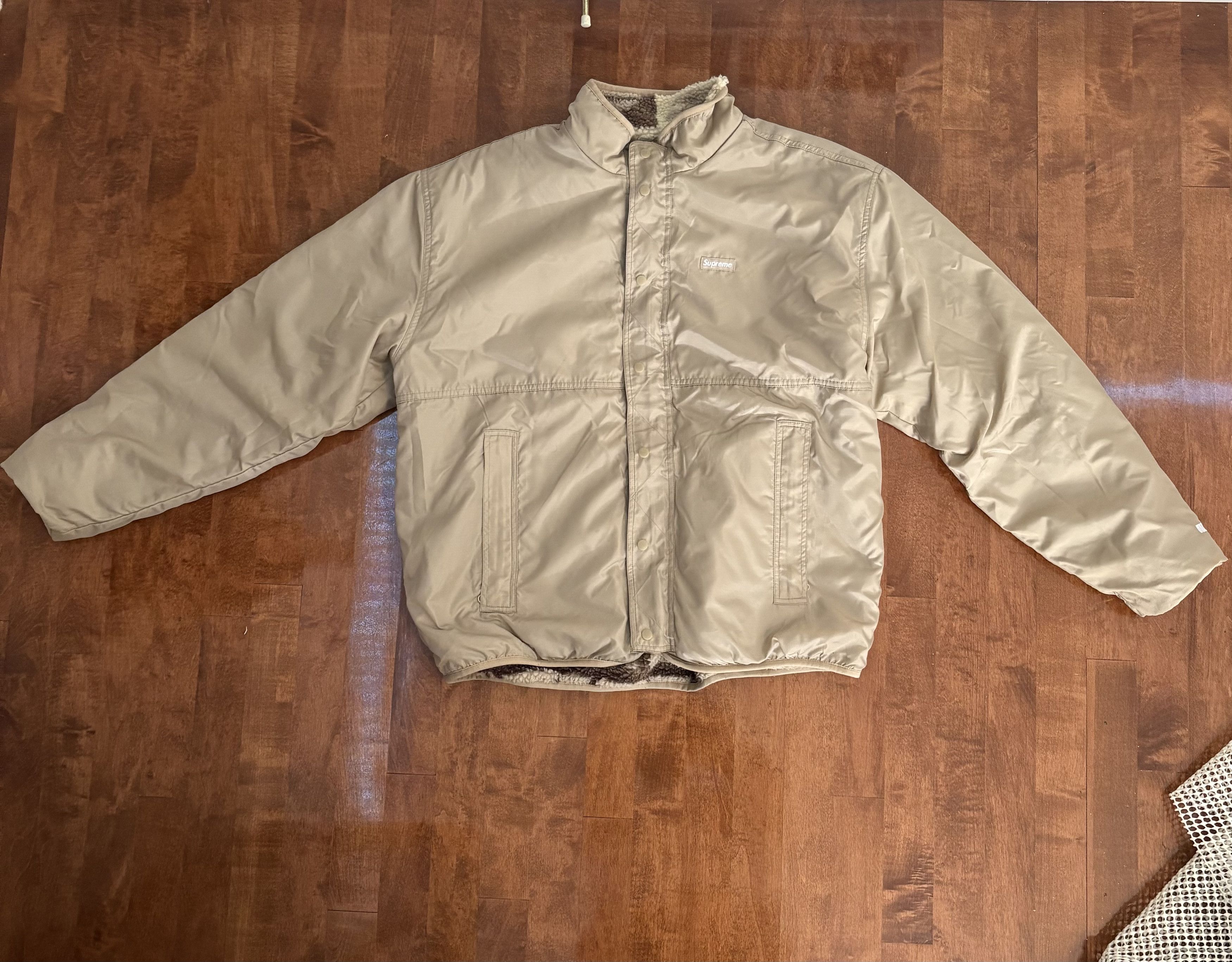 Supreme Supreme Geo Reversible WINDSTOPPER Fleece Jacket Tan Size US L / EU 52-54 / 3 - 3 Thumbnail