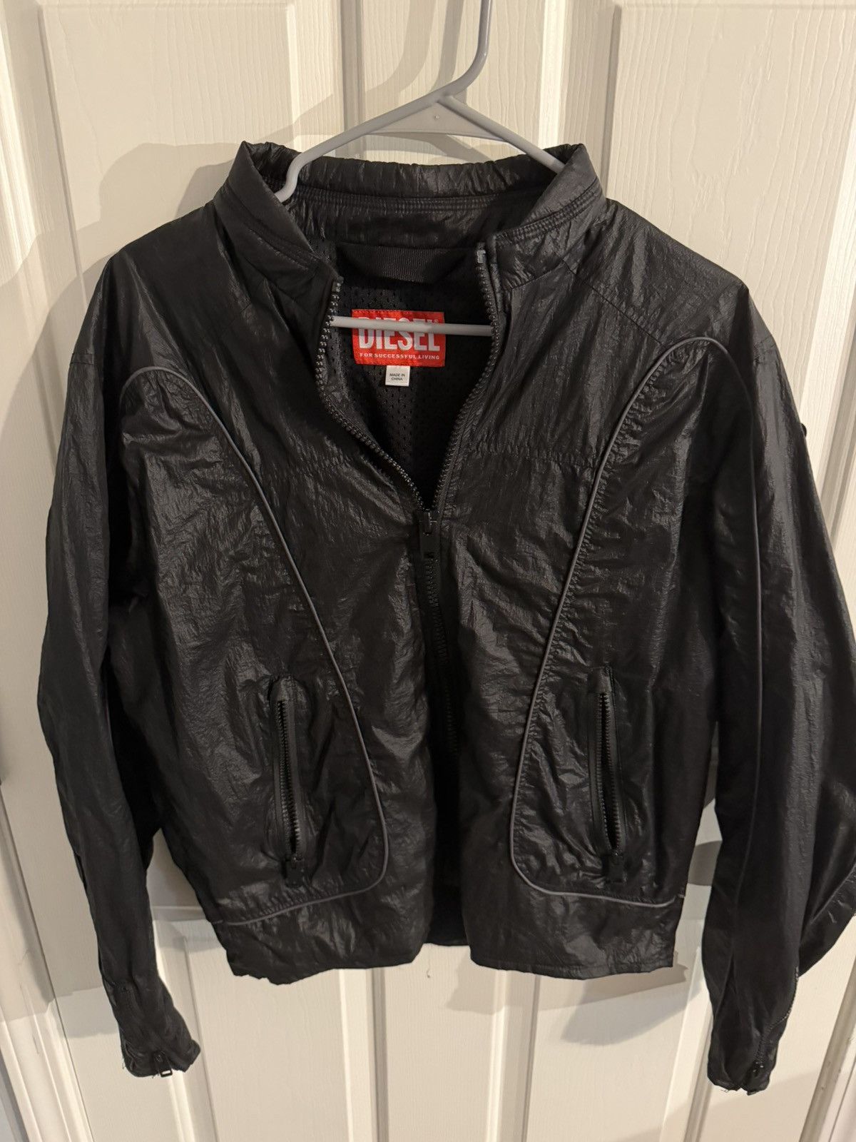 Diesel J-Blinkid-A Nylon Bomber Jacket