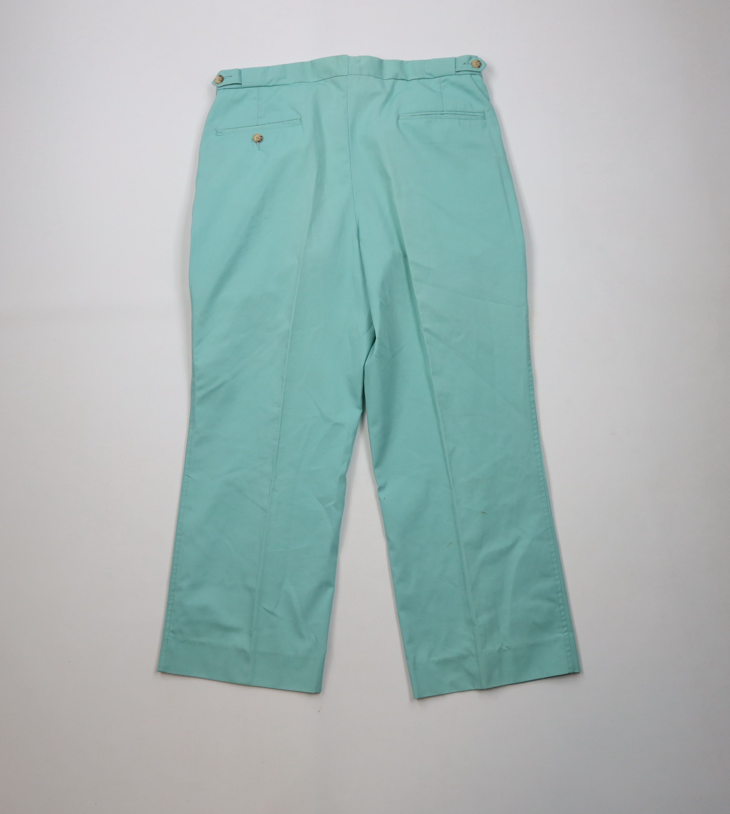 Izod × Vintage Vintage 80s 90s Izod Pleated Wide Leg Chino Pants Blue Size US 34 / EU 50 - 12 Thumbnail