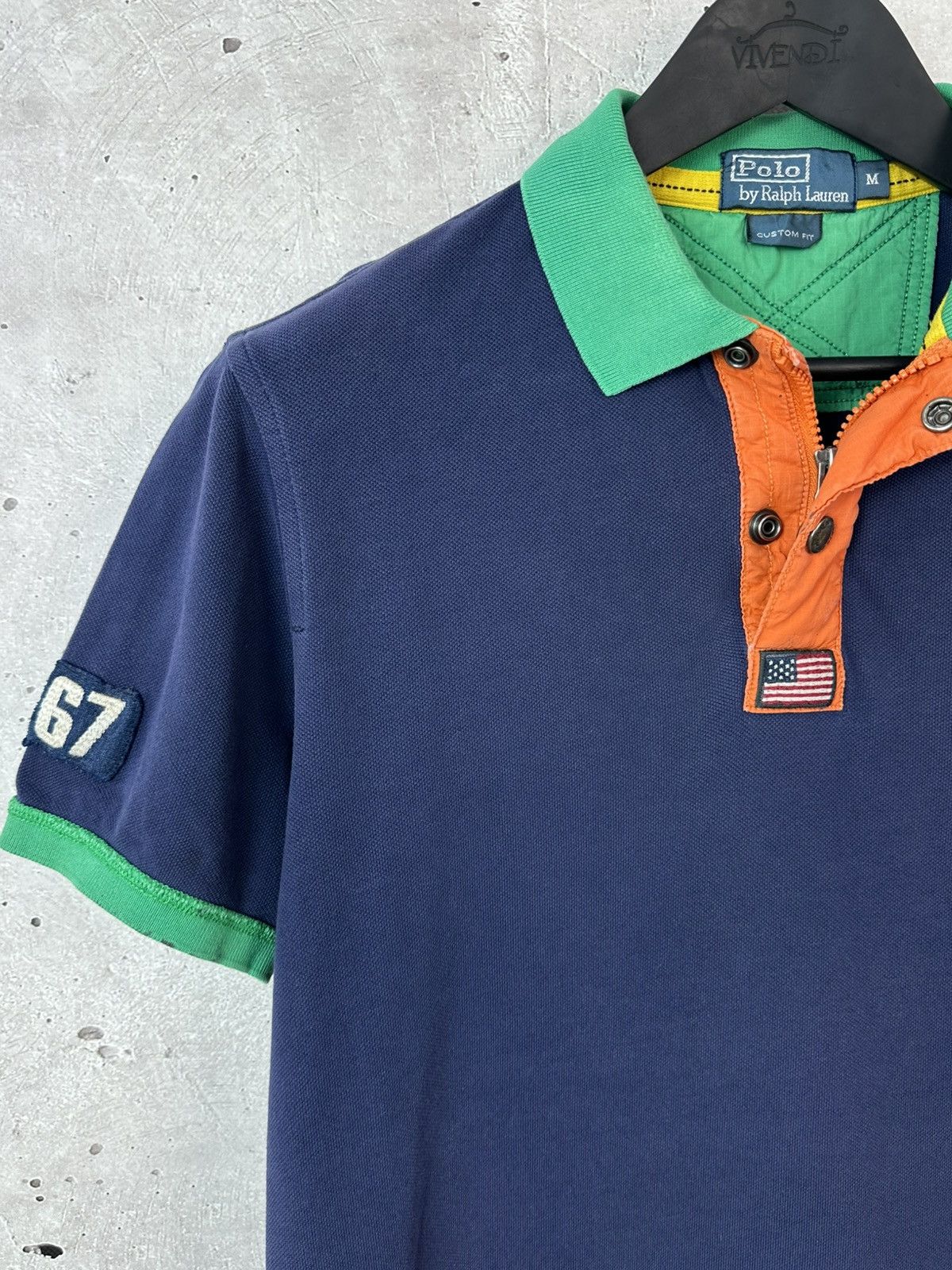 Polo Ralph Lauren Vintage Ralph Lauren Custom Fit Quarter Zip Men’s Polo Size US M / EU 48-50 / 2 - 2 Thumbnail