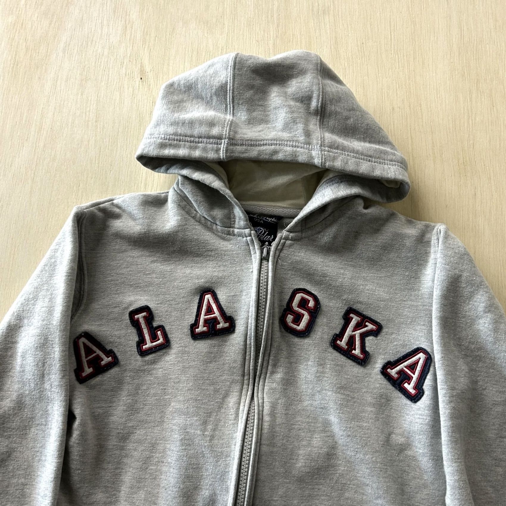 Vintage Mens Small Alaska Hoodie Polar Graphics Gray Full Zip Fleece Sweatshirt Size US S / EU 44-46 / 1 - 3 Thumbnail