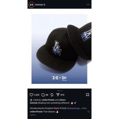 New Era Los Angeles Dodgers Gradient Pack Black 59FIFTY Hat Club 7 5 Size ONE SIZE - 7 Thumbnail