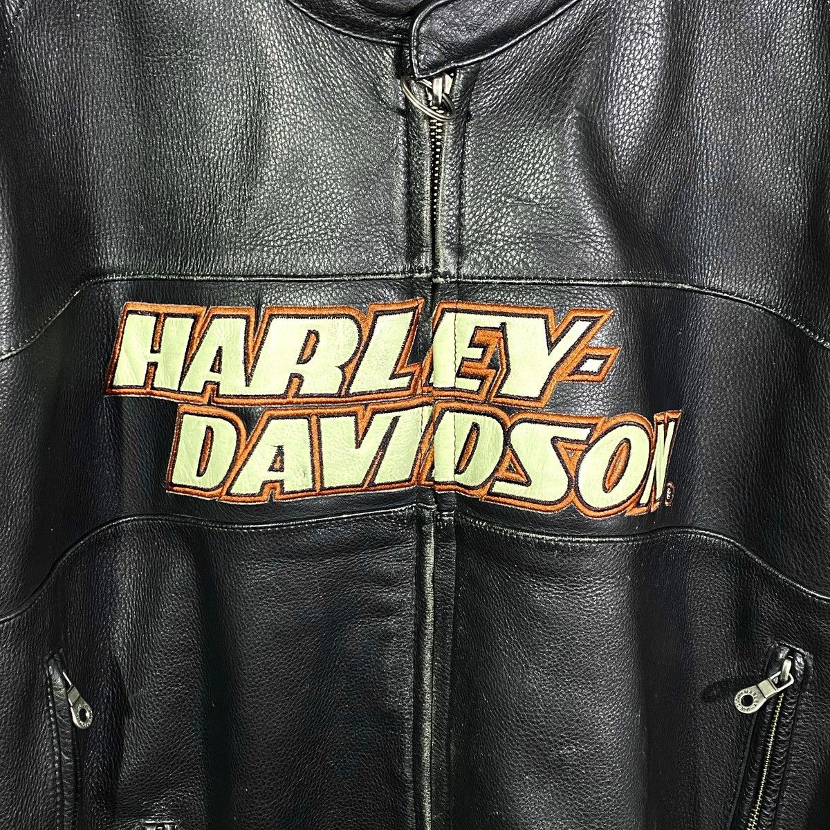 Harley Davidson Veste Blouson En Cuir Biker y2k Vintage 2009 Harley Davidson Size US XXL / EU 58 / 5 - 4 Thumbnail