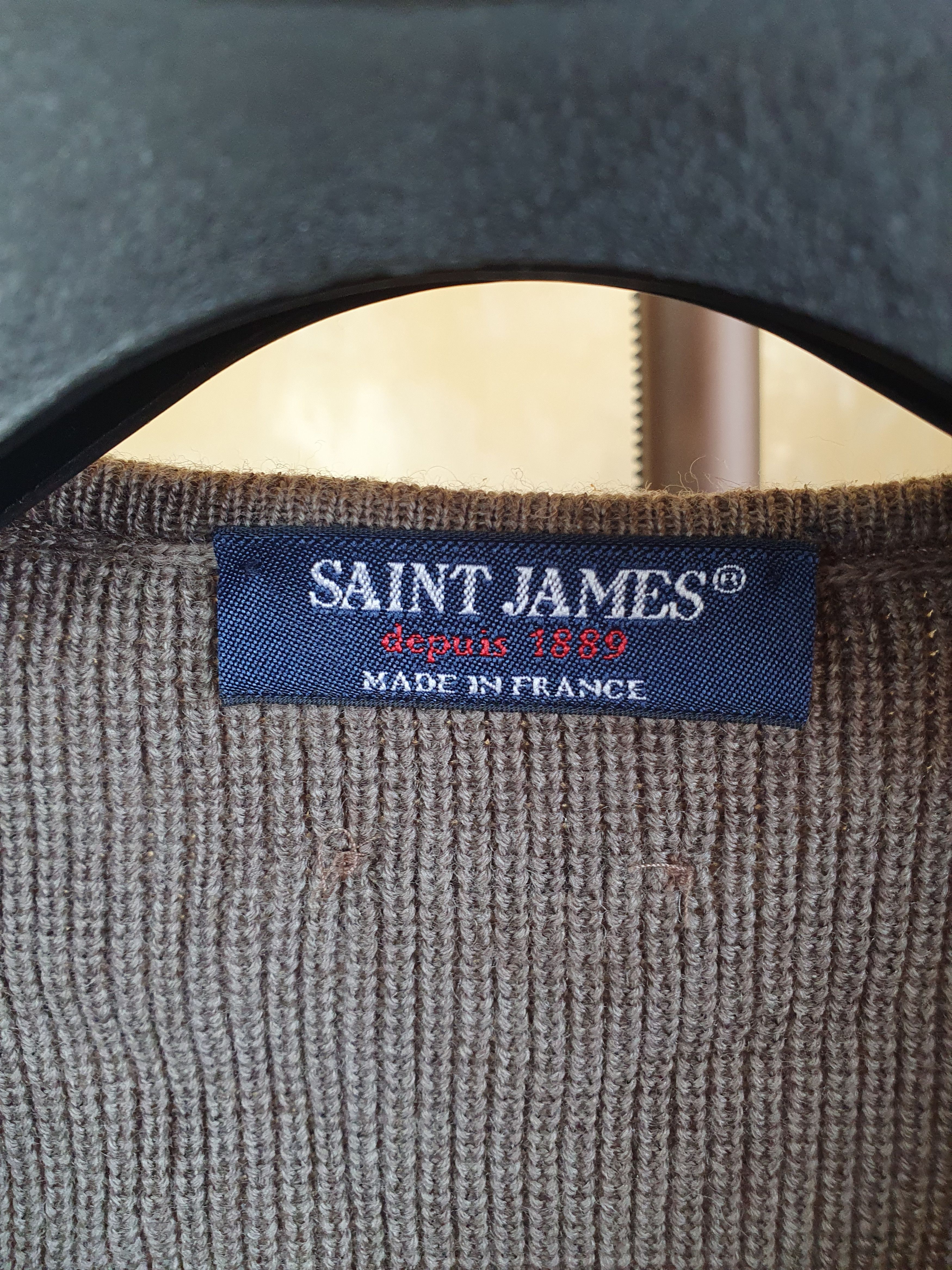 Saint James Saint James Women's Wool Cardigan Four Button sz 14 Size XL / US 12-14 / IT 48-50 - 3 Thumbnail