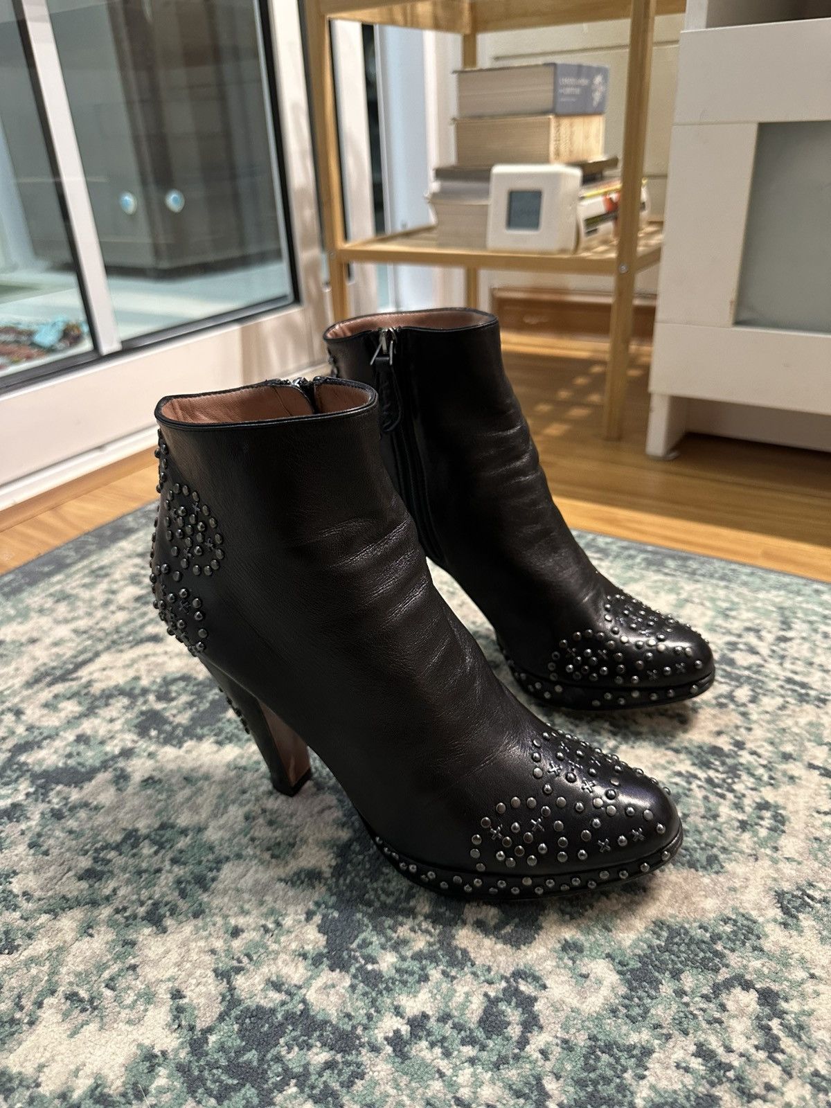 Alaia ALAÏA Leather Zipper Studded Accent Boots Size US 8.5 / IT 38.5 - 2 Thumbnail