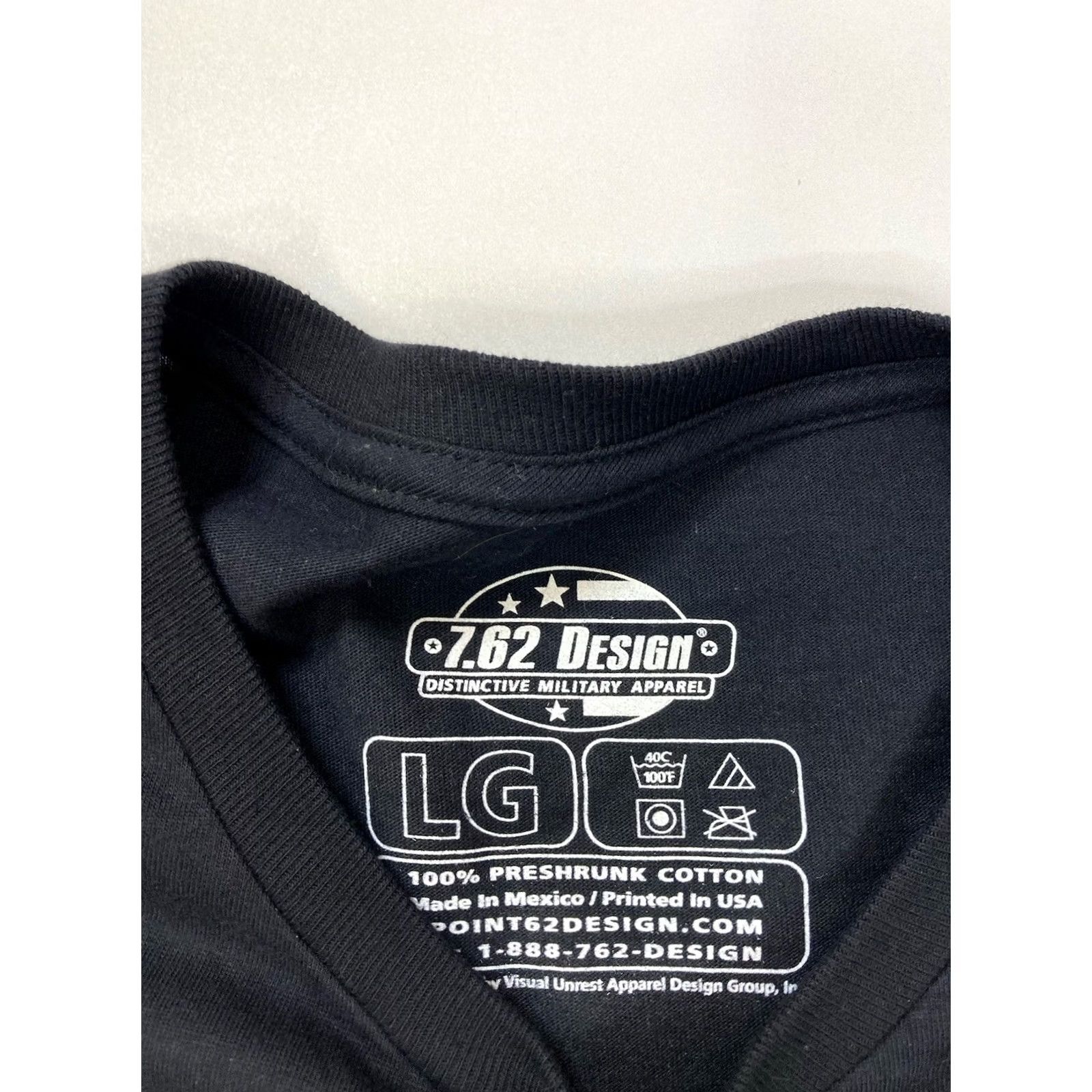 4SDESIGNS 7.62 Designs US Army Graphic T-shirt Men Large Black Cotton Crew Neck Short Sleeve Size US L / EU 52-54 / 3 - 6 Thumbnail
