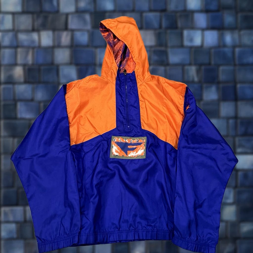 Nike VINTAGE Nike Air Flight windbreaker Jacket Men L Orange 90s Windbreaker Nike Air Flight 90s Mens L Orange Size US L / EU 52-54 / 3 - 1 Thumbnail