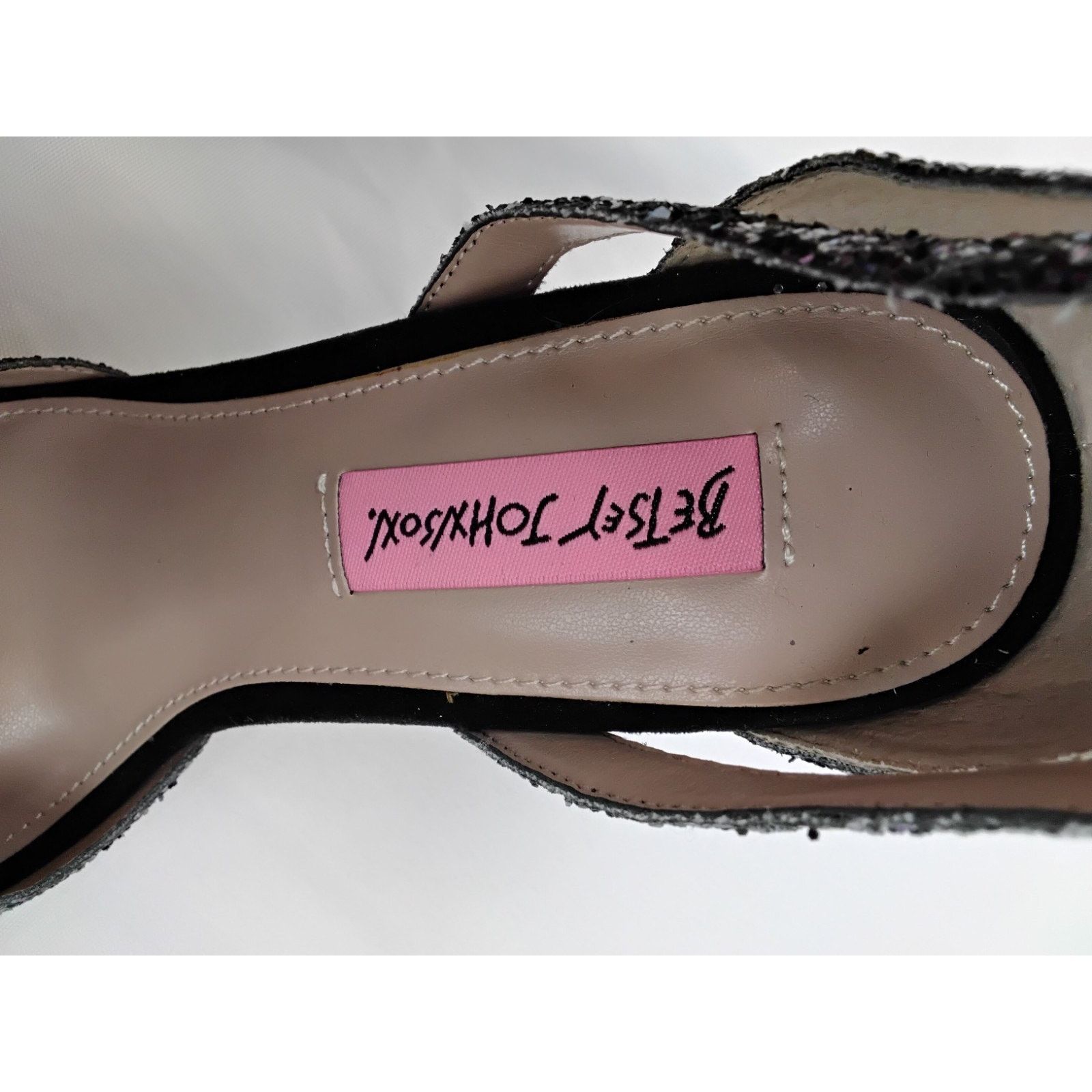 Betsey Johnson Betsey Johnson Glissten Black Glitter Heels Women's 8 #Z5105 Size US 8 / IT 38 - 10 Thumbnail
