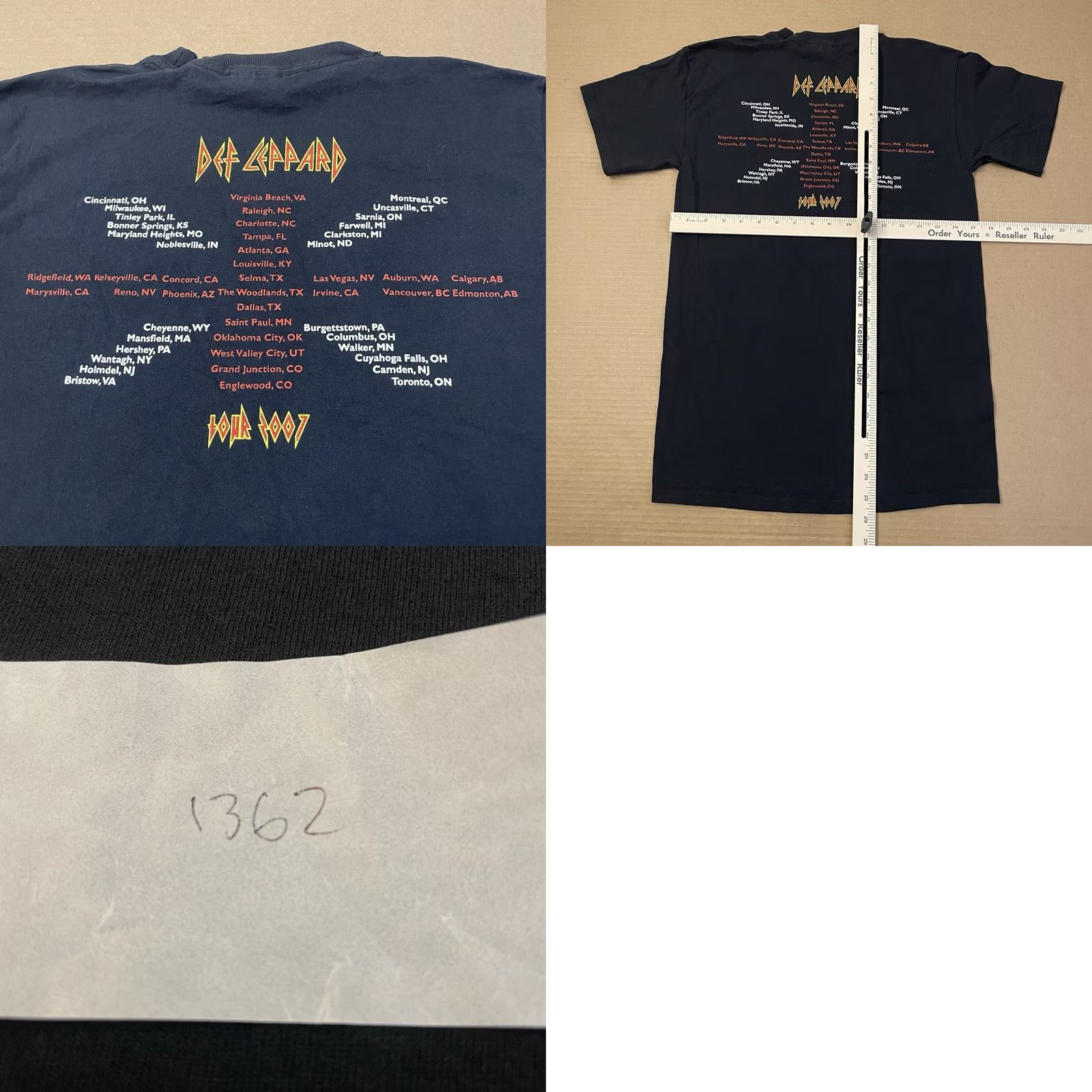 Hanes VINTAGE Hanes T-Shirt Mens Small Black Music Rock USA Y2K Def Leppard Tour Shirt Size US S / EU 44-46 / 1 - 8 Thumbnail