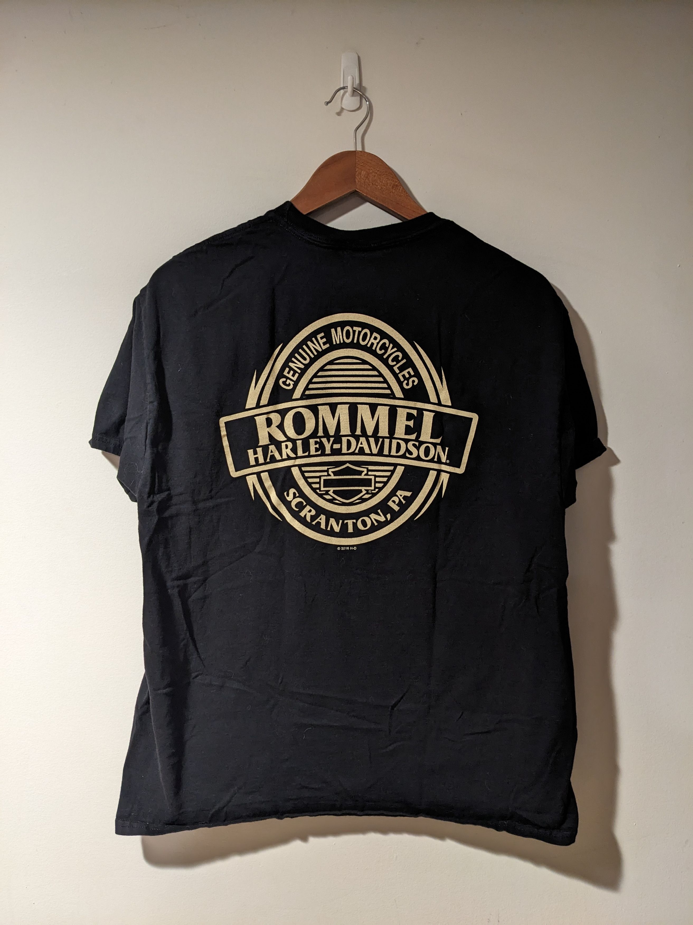 Harley Davidson × Vintage Harley Davidson Motorcycle Scranton Rommel Large T-Shirt Size US L / EU 52-54 / 3 - 1 Thumbnail