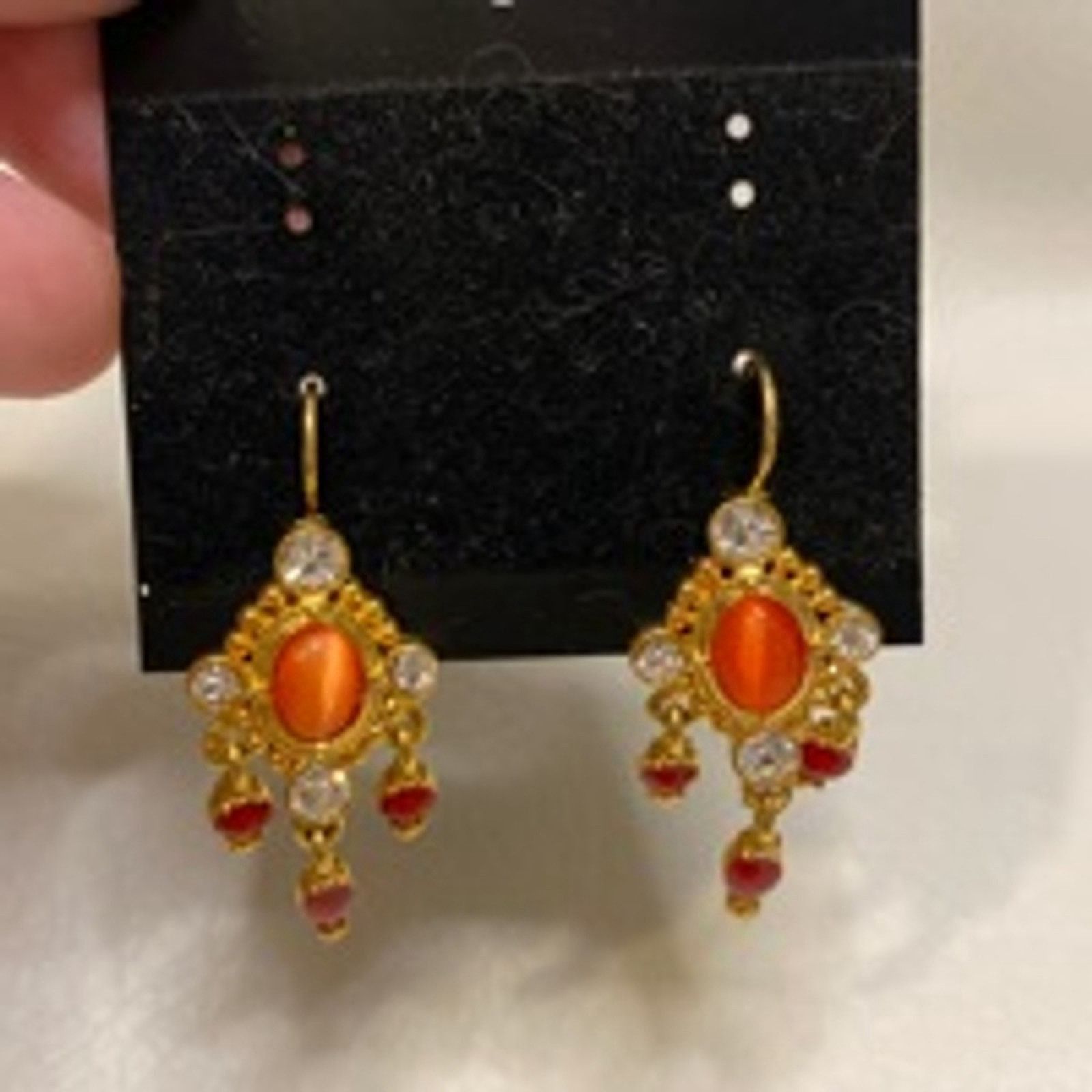 Other Vintage Boho Bollywood Glam Gold Chandelier Drop Earrings Size ONE SIZE - 3 Thumbnail